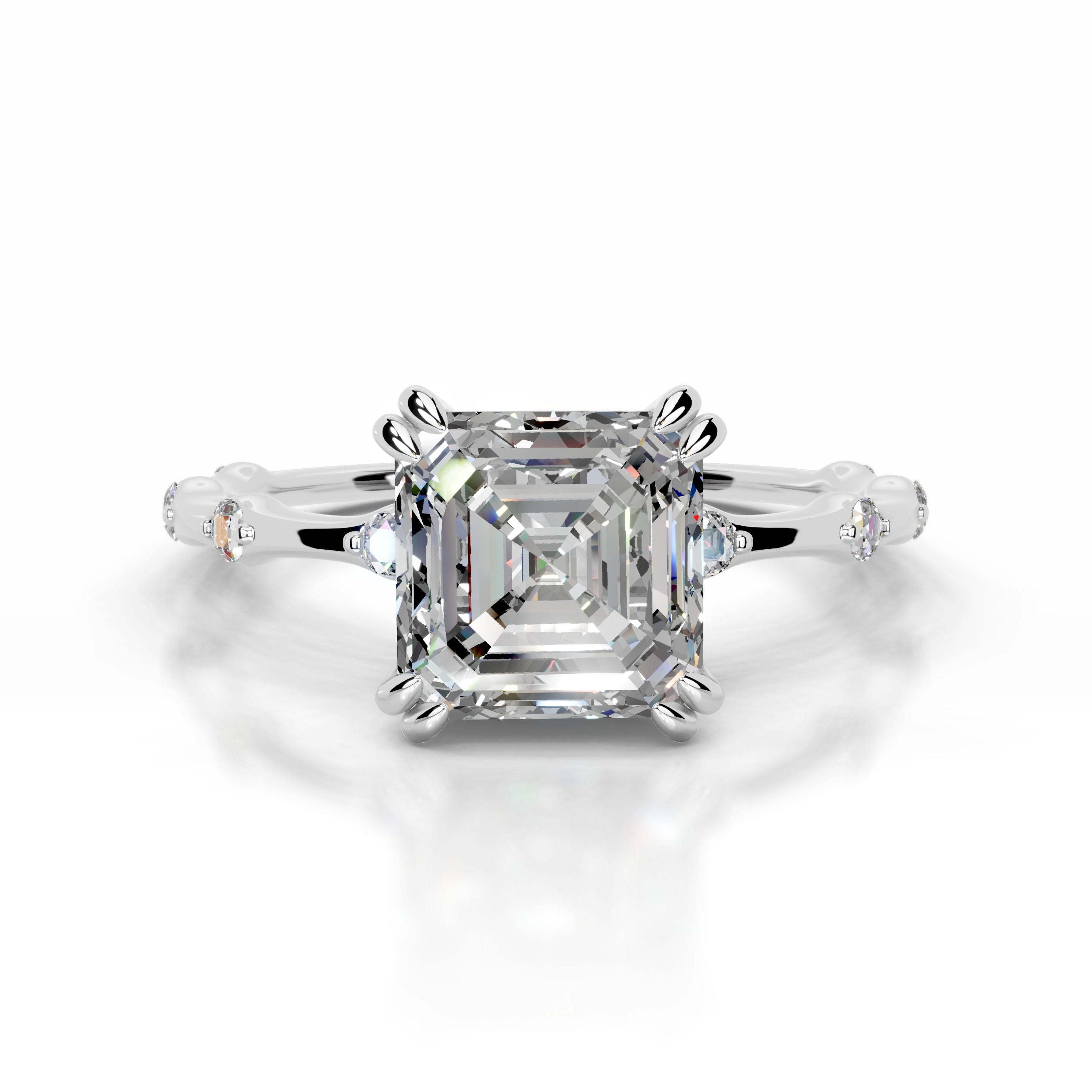 Wilma Moissanite & Diamonds Ring - Platinum