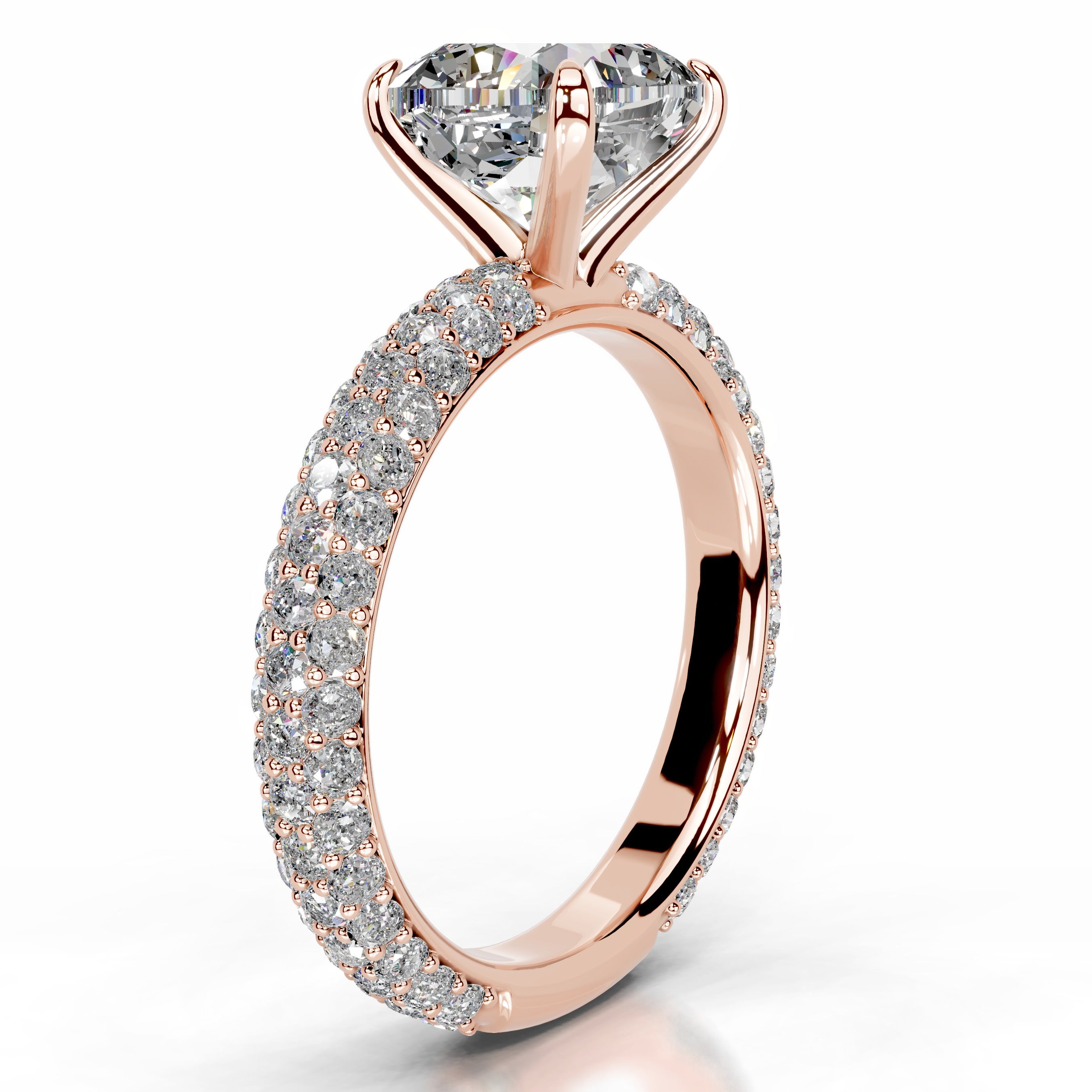 Charlotte Moissanite & Diamonds Ring - 14K Rose Gold