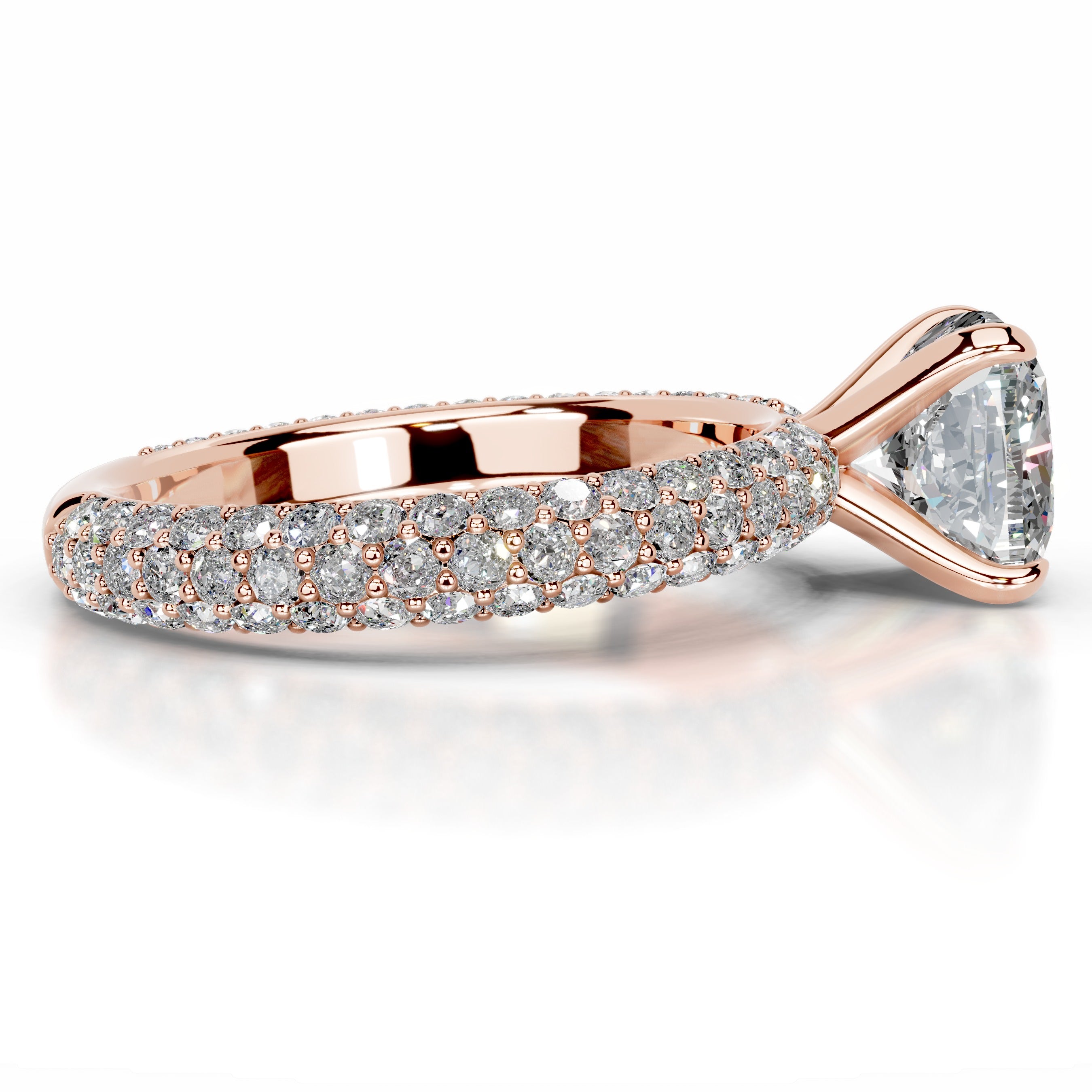 Charlotte Moissanite & Diamonds Ring - 14K Rose Gold