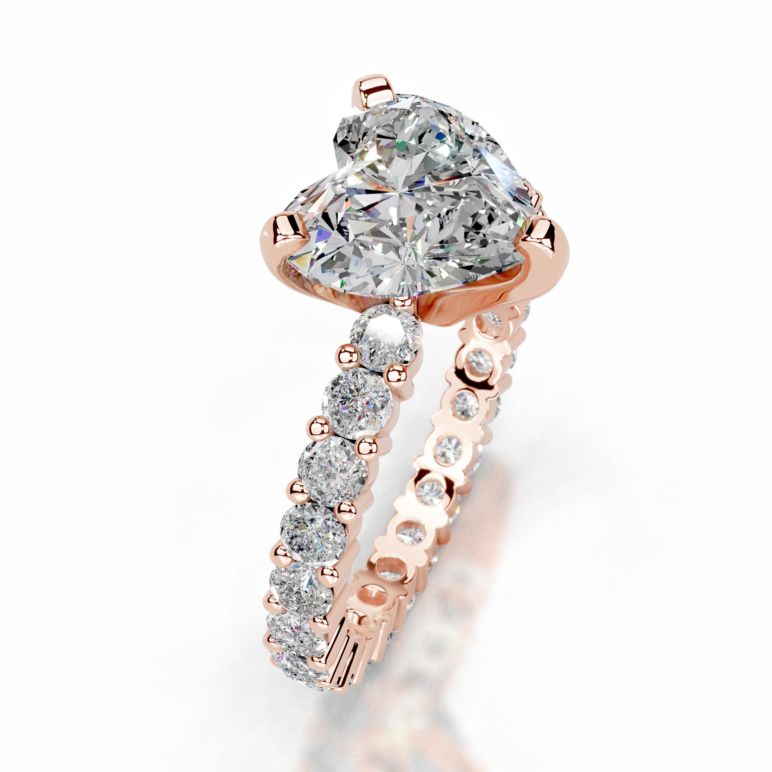 Jenna Moissanite & Diamonds Ring - 14K Rose Gold