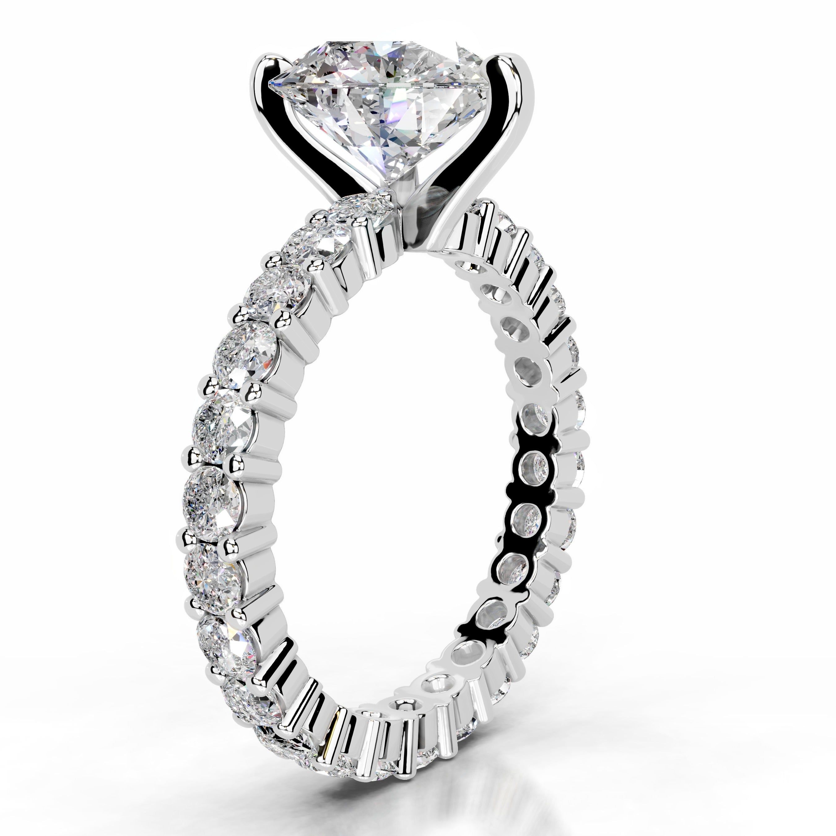 Jenna Moissanite & Diamonds Ring - 14K White Gold