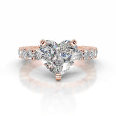 Jenna Moissanite & Diamonds Ring - 14K Rose Gold