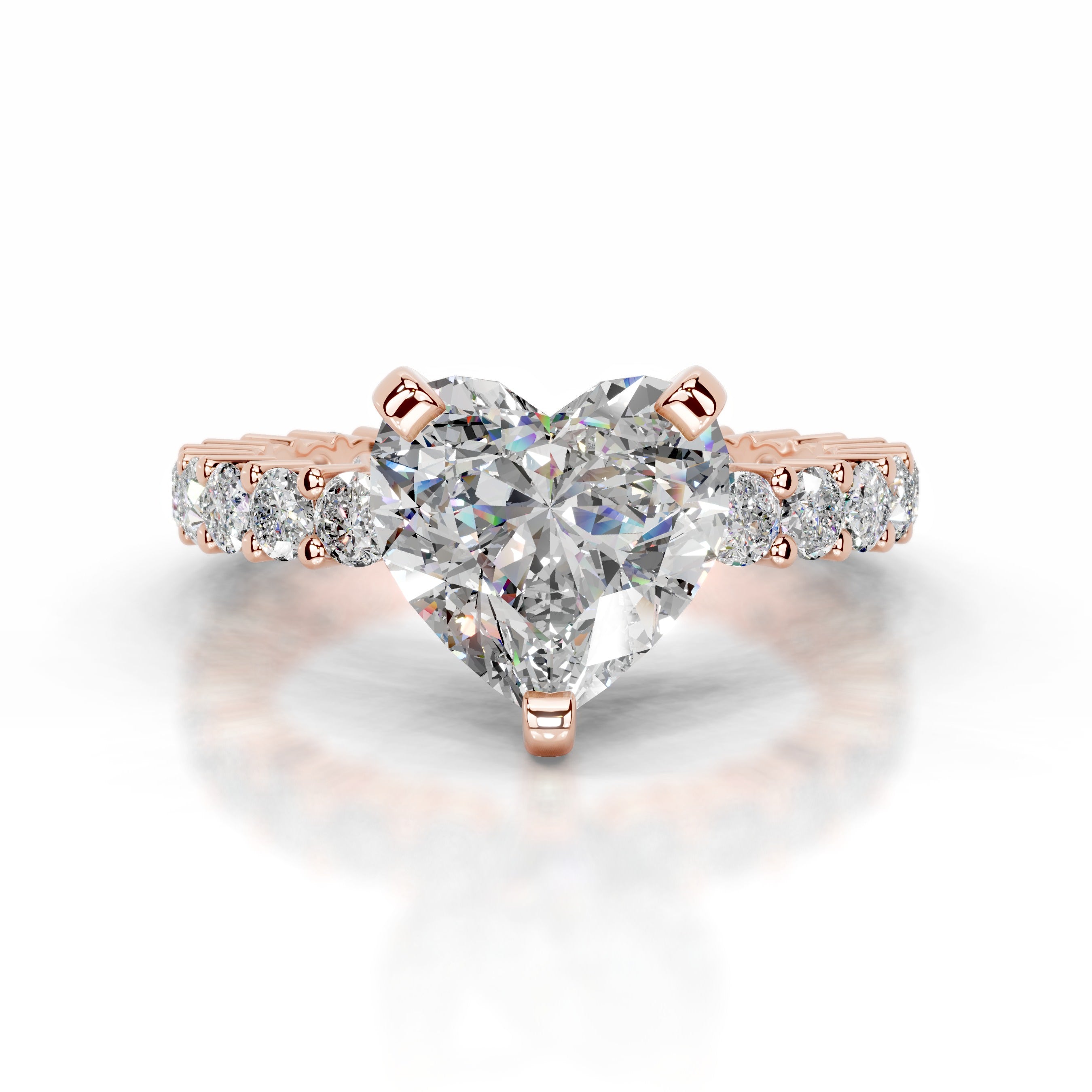 Jenna Moissanite & Diamonds Ring - 14K Rose Gold