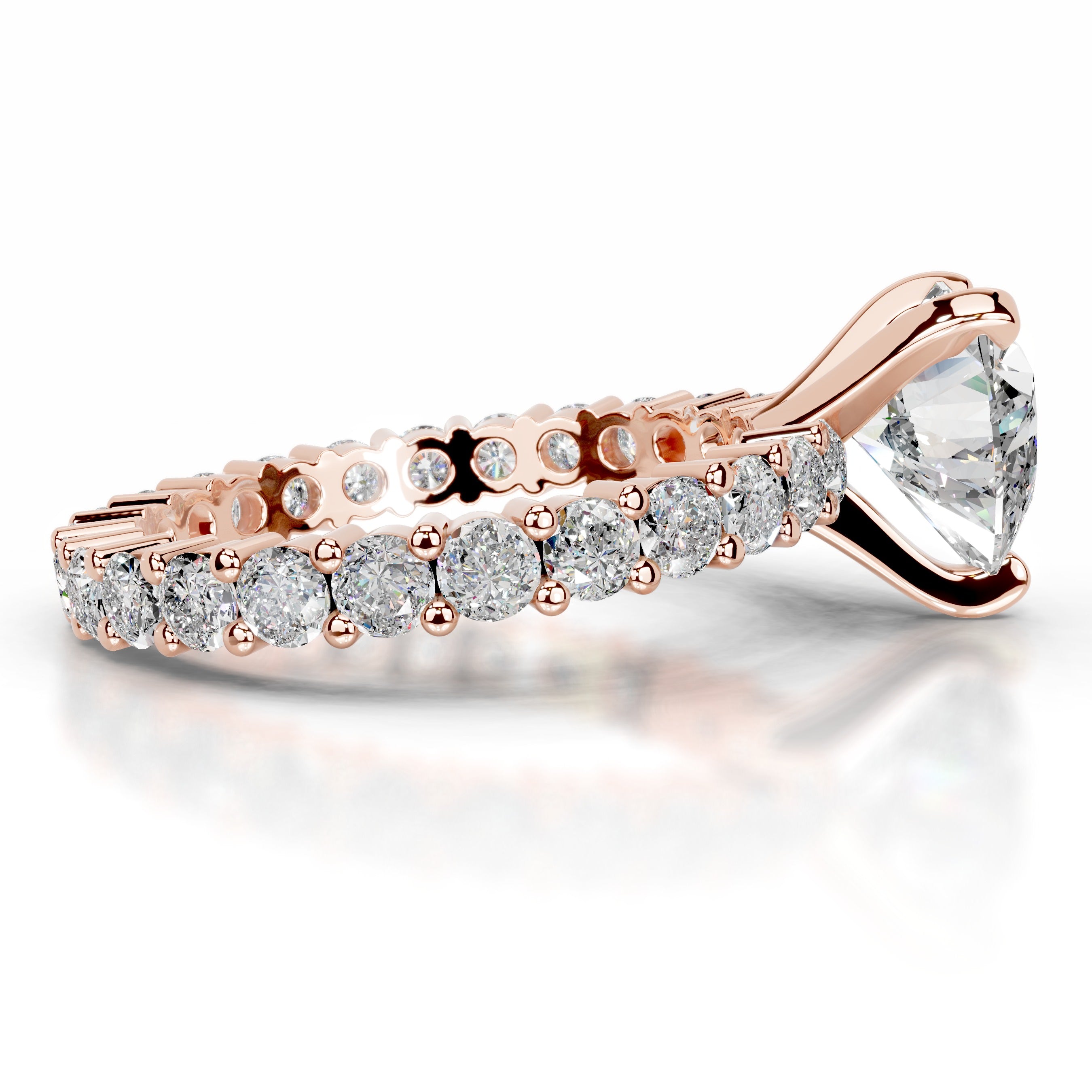 Jenna Moissanite & Diamonds Ring - 14K Rose Gold