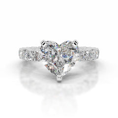 Jenna Moissanite & Diamonds Ring - 18K White Gold