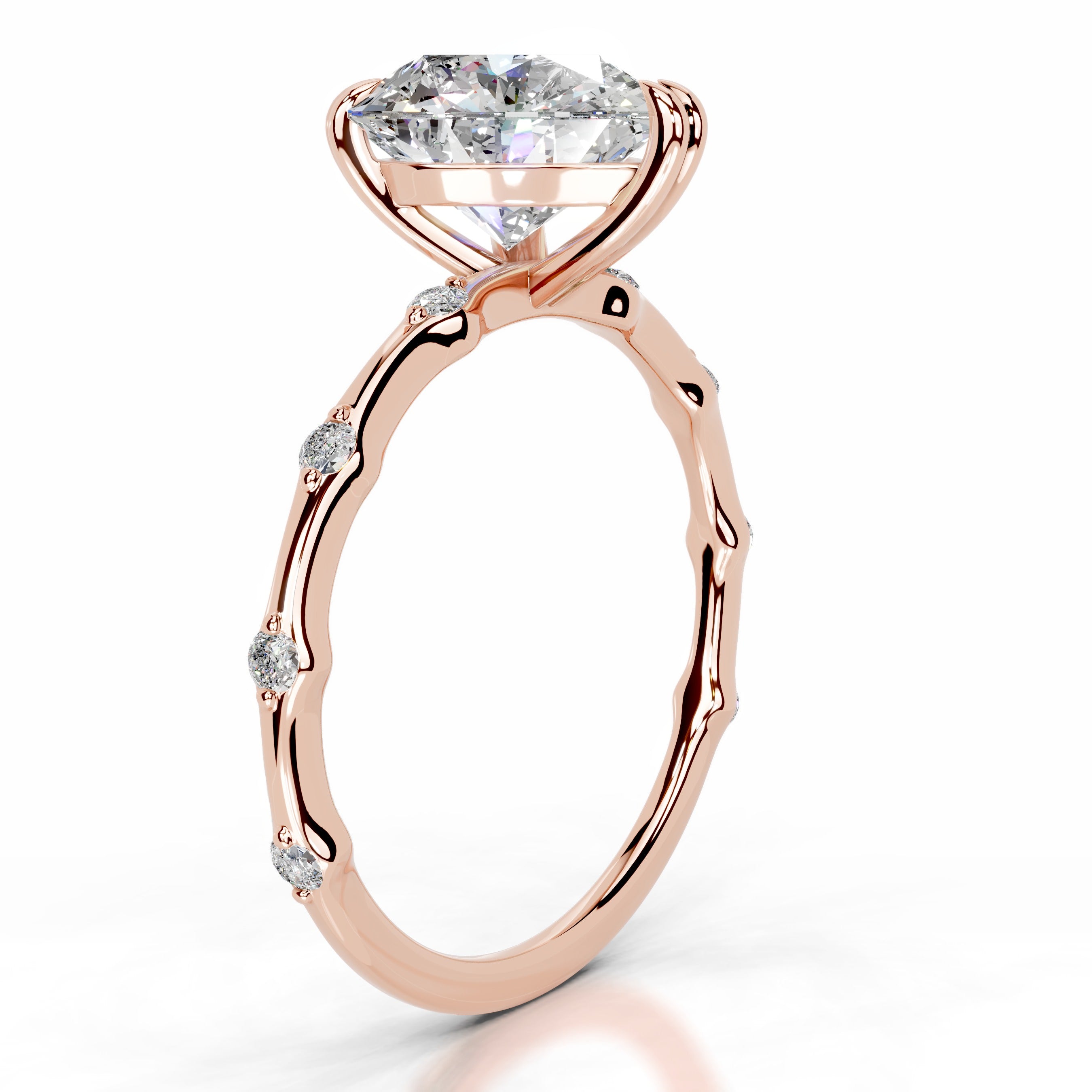 Wilma Moissanite & Diamonds Ring - 14K Rose Gold