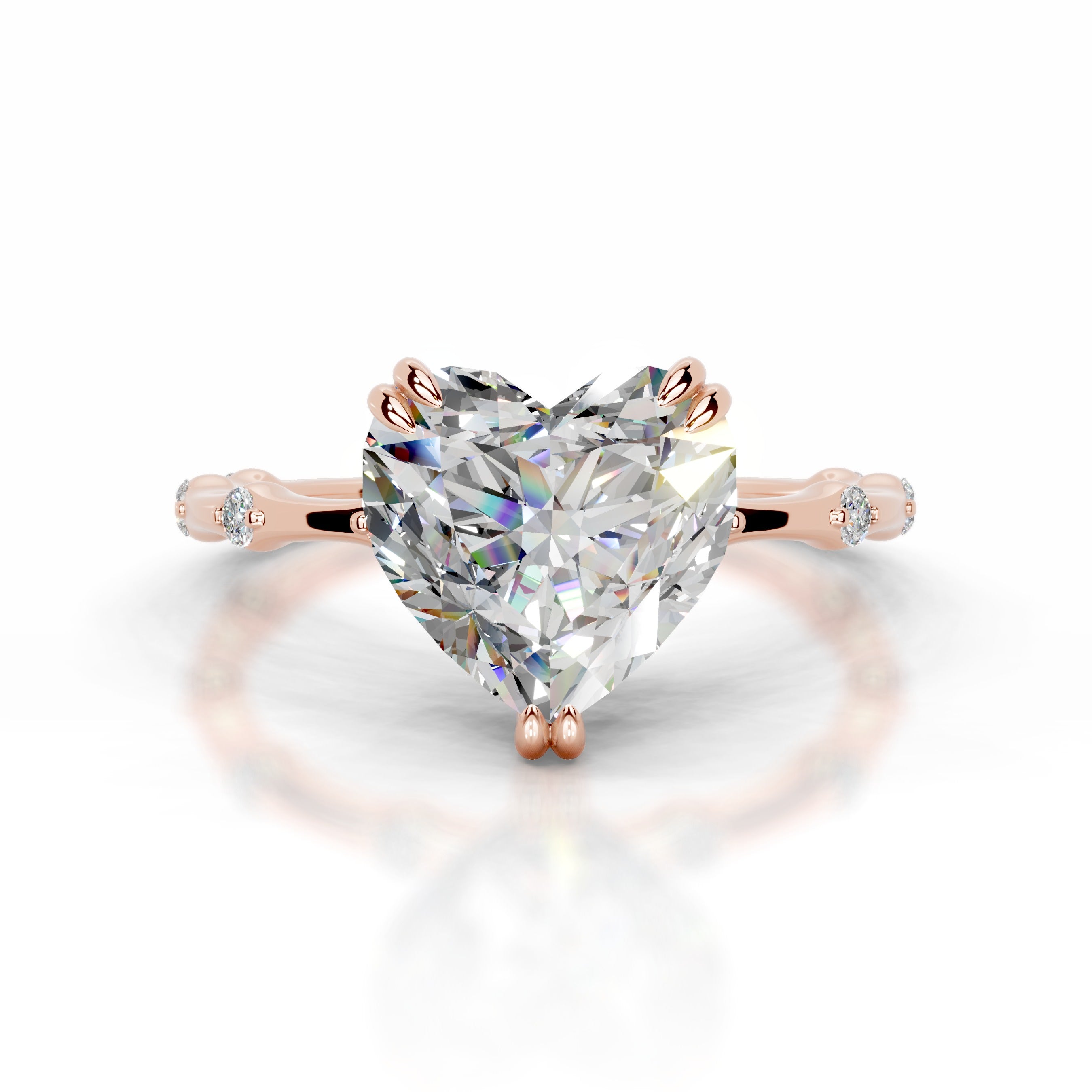 Wilma Moissanite & Diamonds Ring - 14K Rose Gold