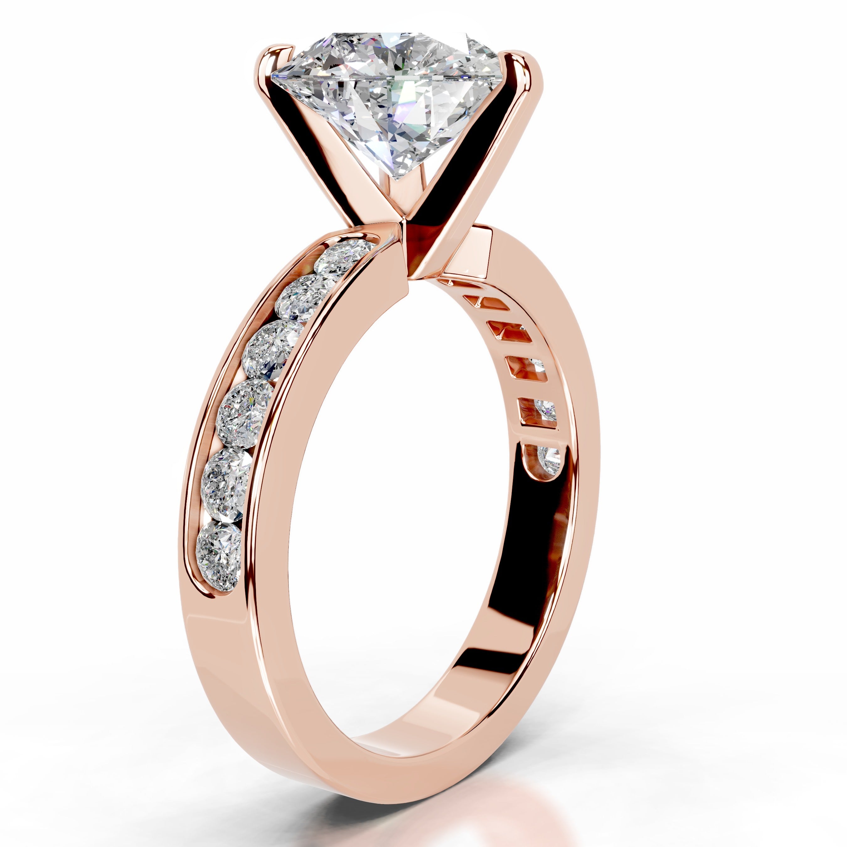 Giselle Moissanite & Diamonds Ring - 14K Rose Gold