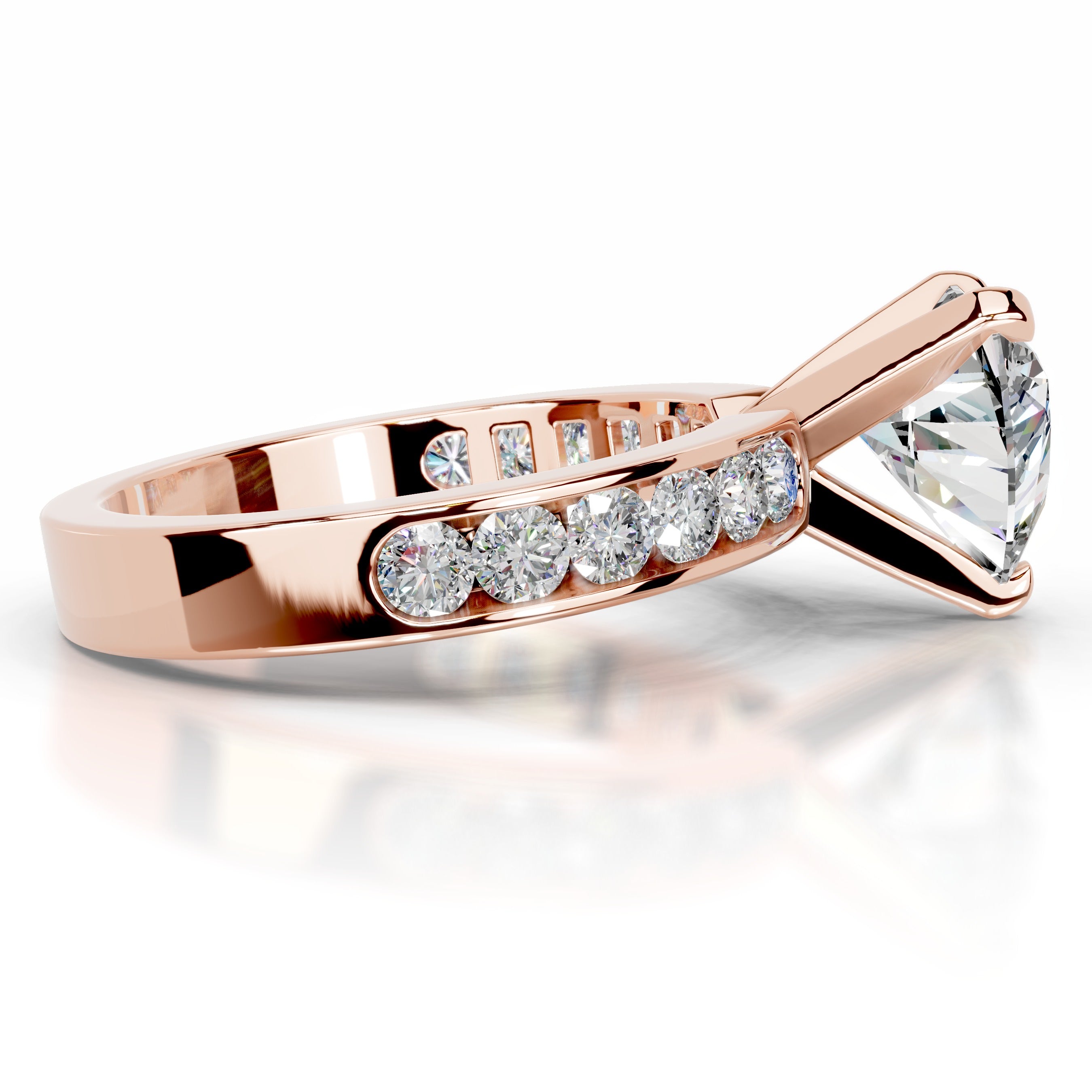 Giselle Moissanite & Diamonds Ring - 14K Rose Gold