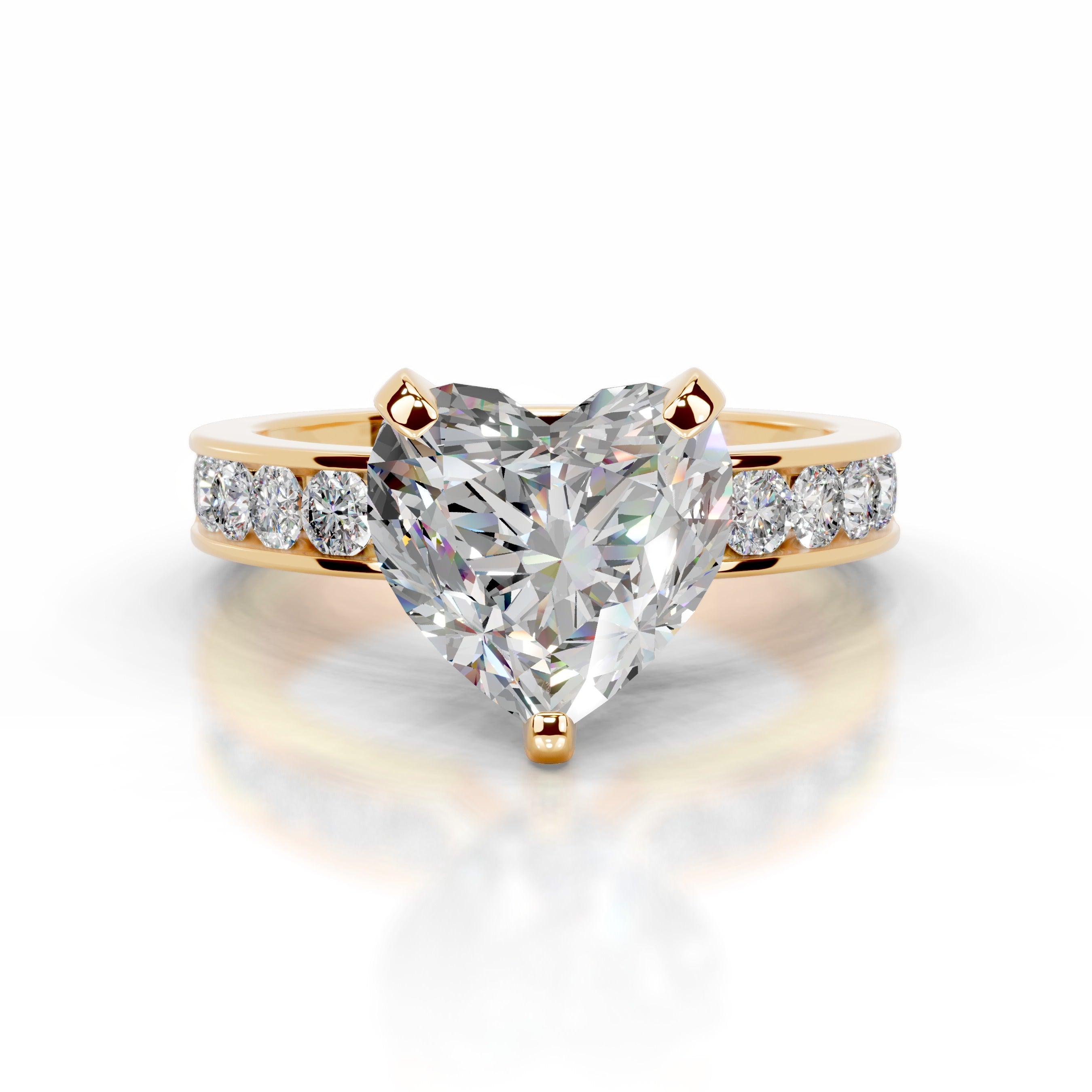 Giselle Moissanite & Diamonds Ring - 18K Yellow Gold