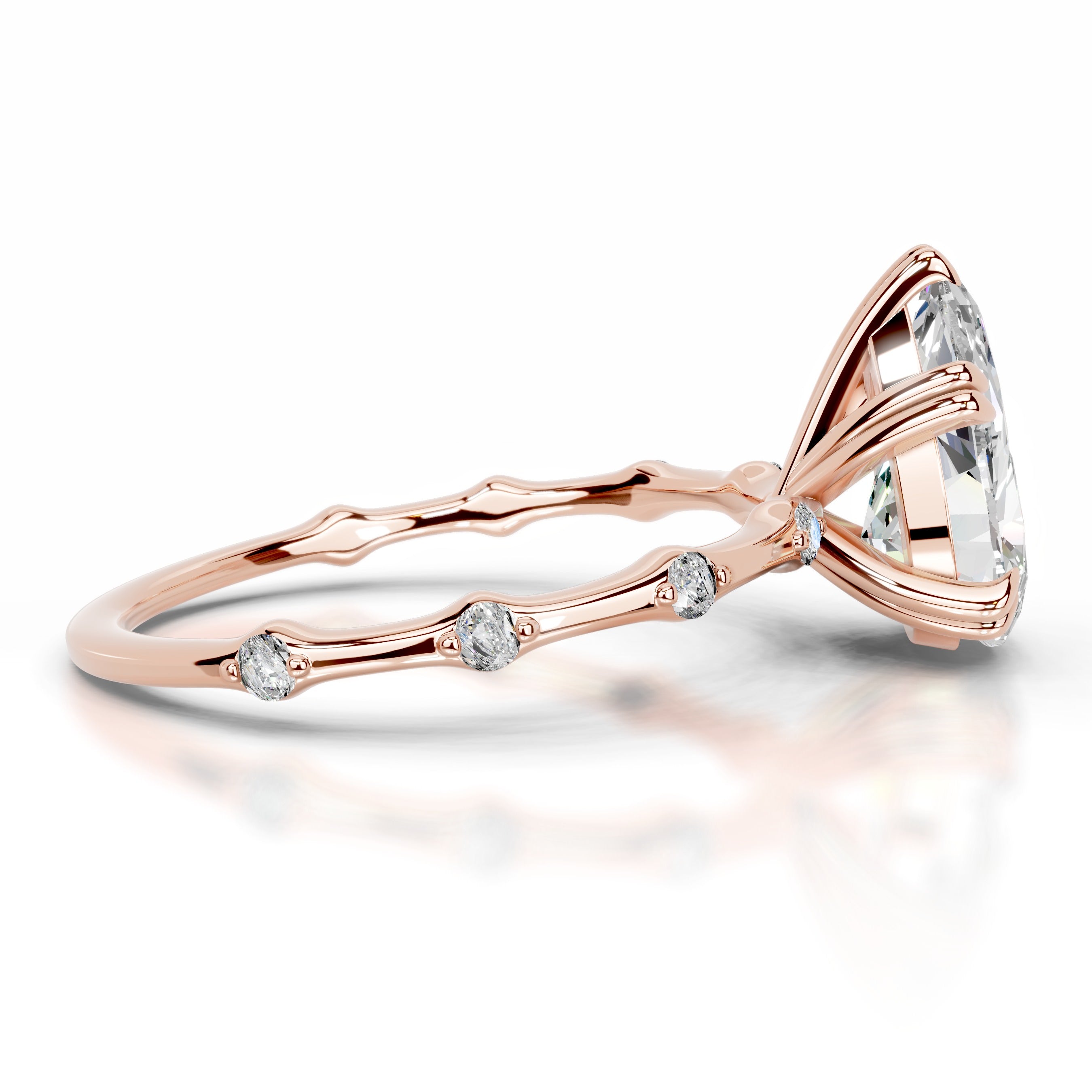 Wilma Moissanite & Diamonds Ring - 14K Rose Gold