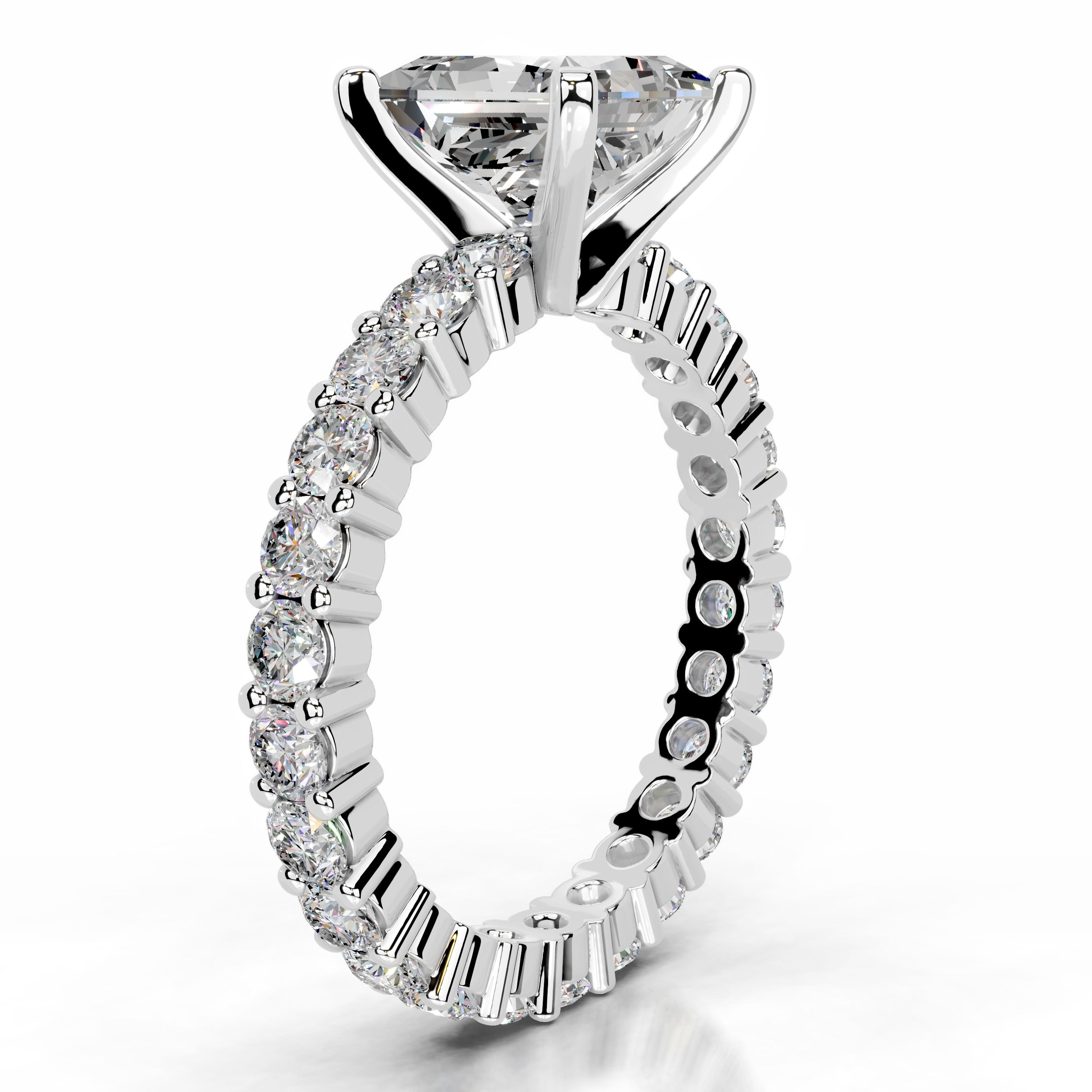 Jenna Moissanite & Diamonds Ring - 14K White Gold