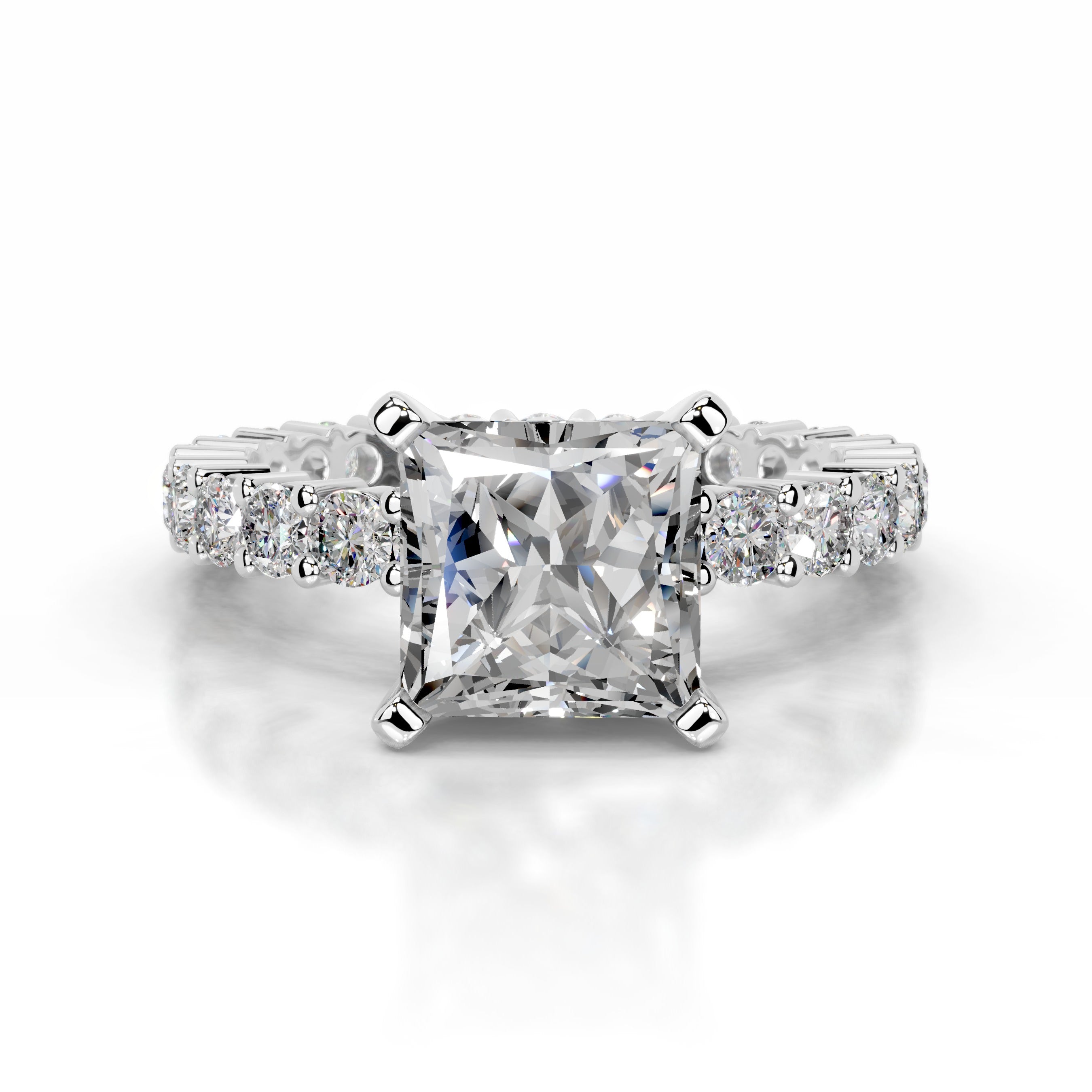 Jenna Moissanite & Diamonds Ring - 14K White Gold