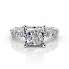 Jenna Moissanite & Diamonds Ring - 18K White Gold