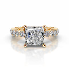 Jenna Moissanite & Diamonds Ring - 18K Yellow Gold
