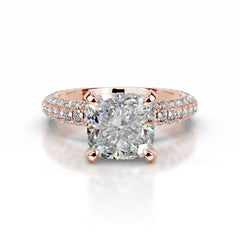 Milly Moissanite & Diamonds Ring - 14K Rose Gold