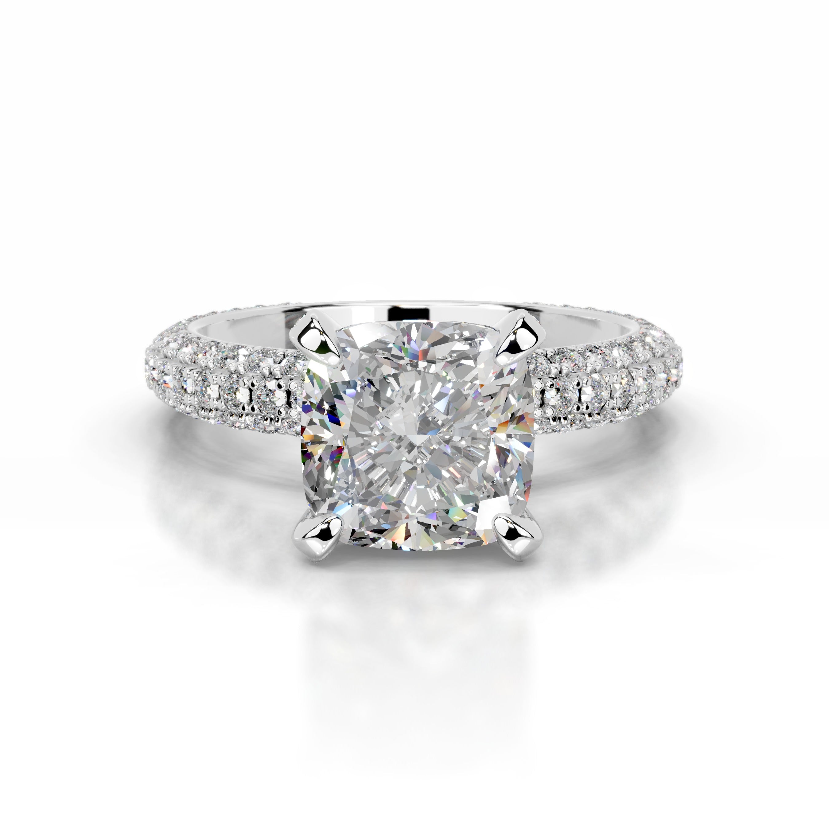 Milly Moissanite & Diamonds Ring - Platinum