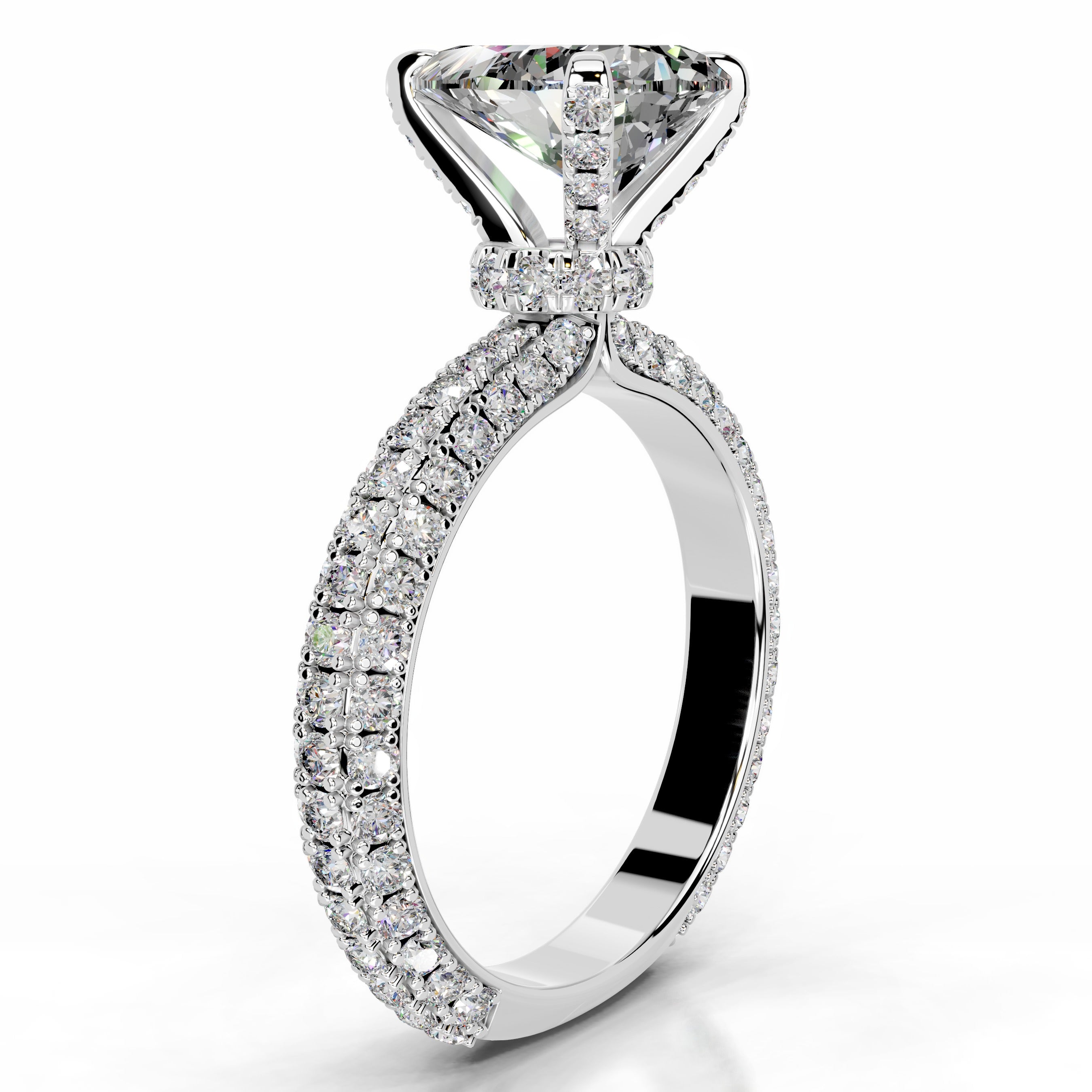 Milly Moissanite & Diamonds Ring - Platinum