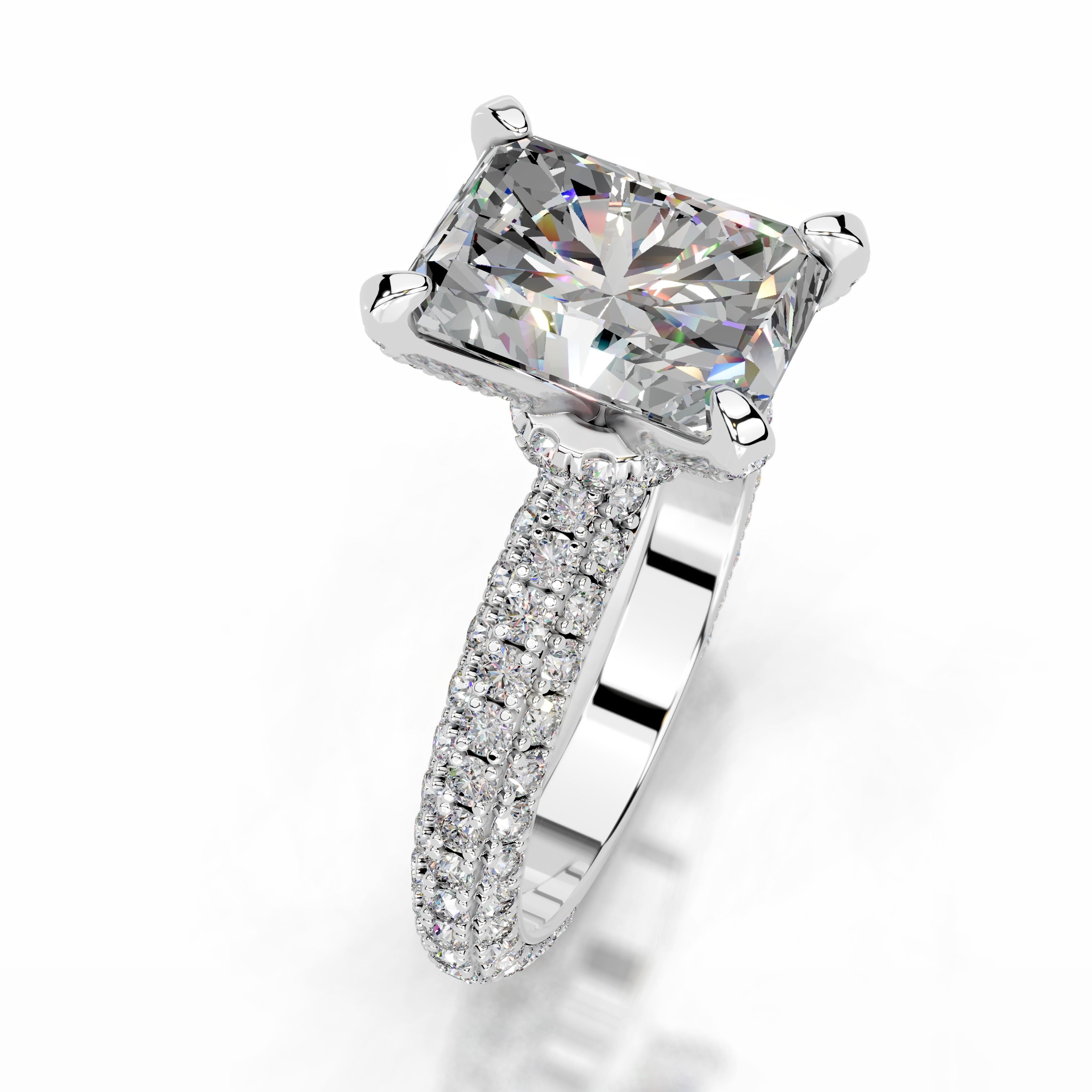 Milly Moissanite & Diamonds Ring - Platinum