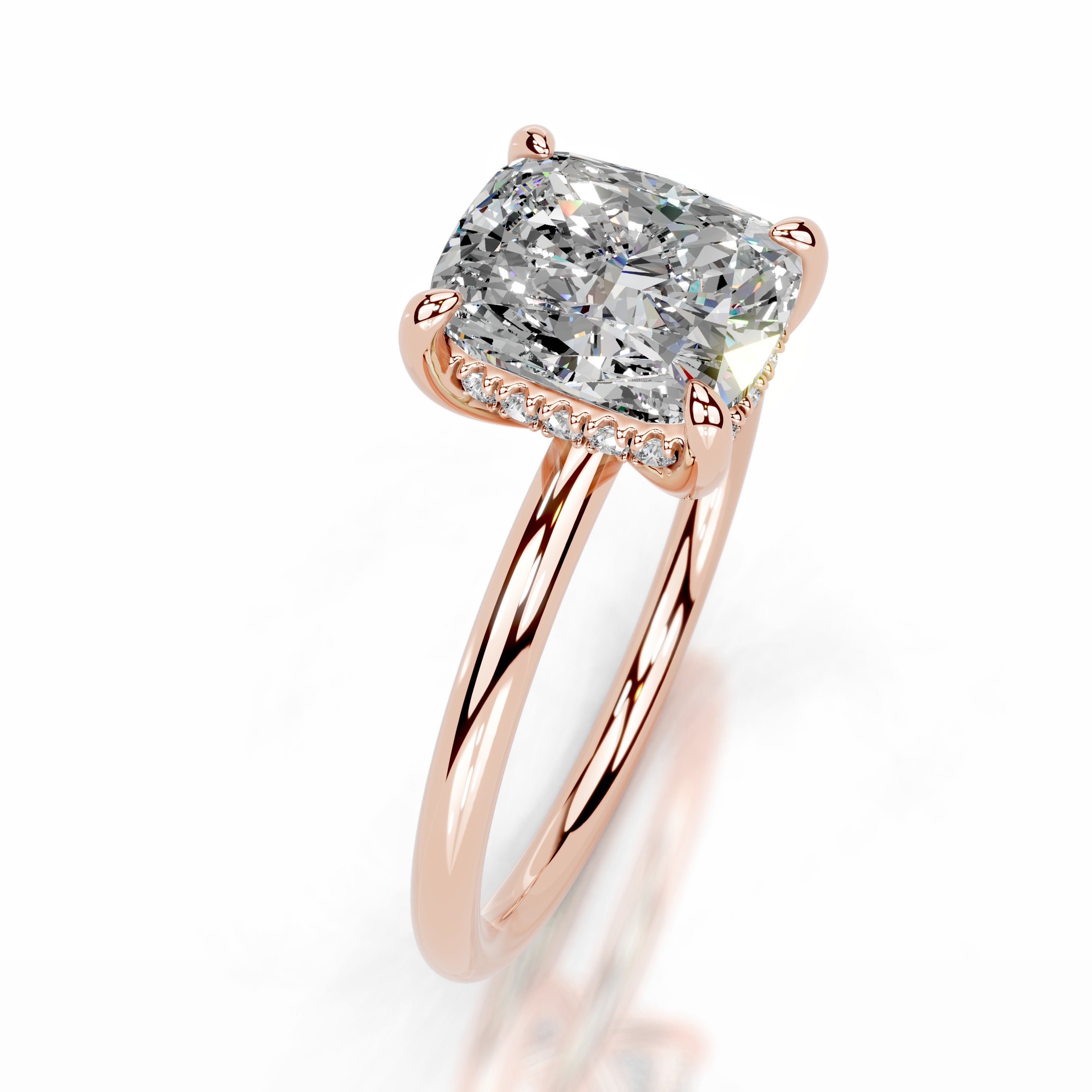 Willow Moissanite & Diamond Ring - 14K Rose Gold