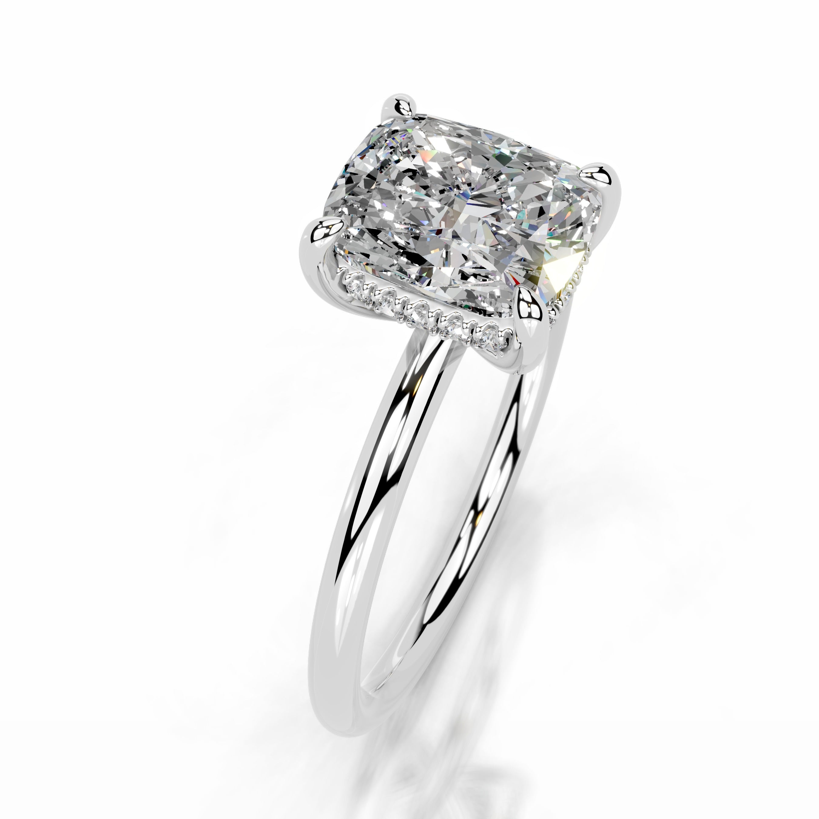 Willow Moissanite & Diamond Ring - 14K White Gold