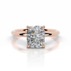 Willow Moissanite & Diamond Ring - 14K Rose Gold