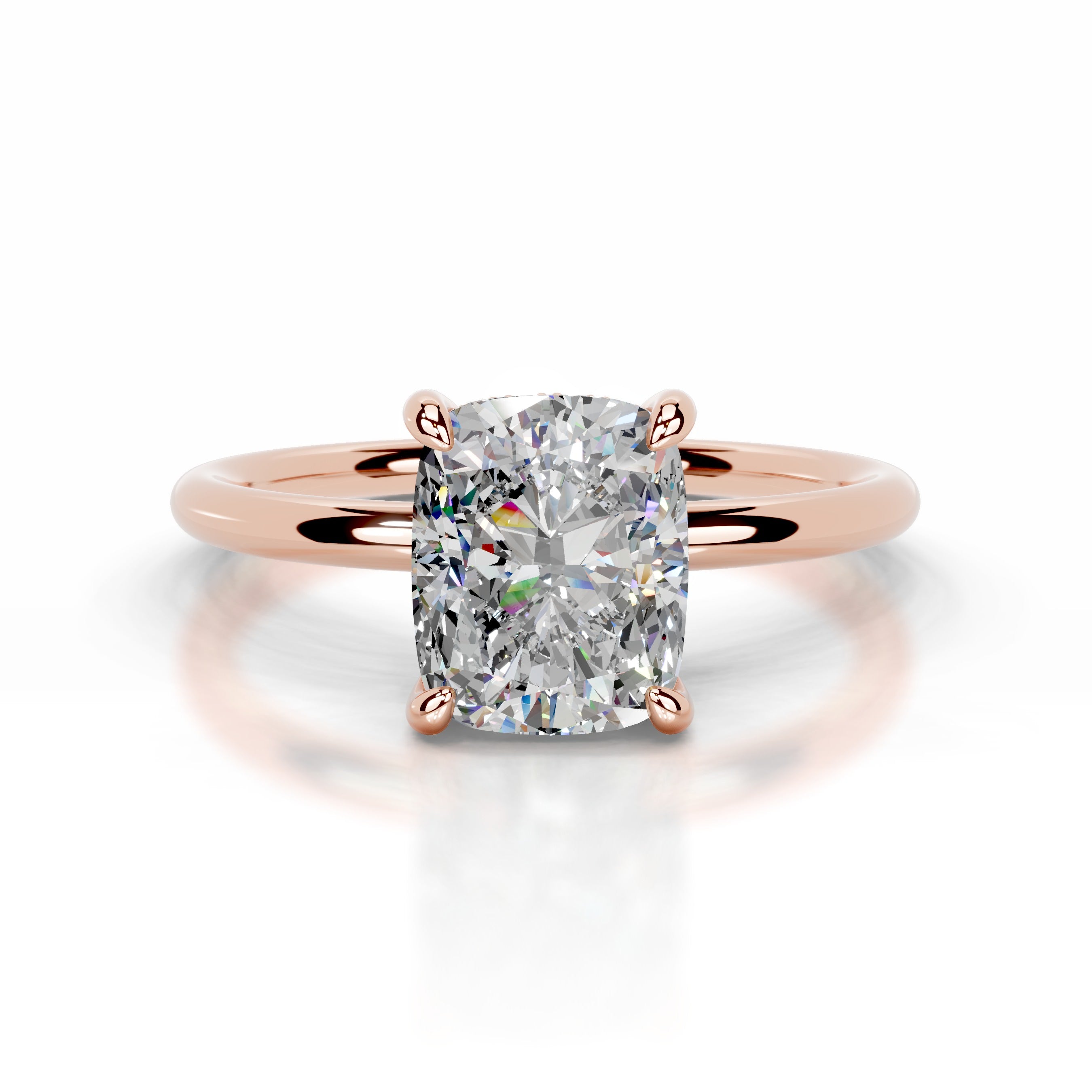 Willow Moissanite & Diamond Ring - 14K Rose Gold