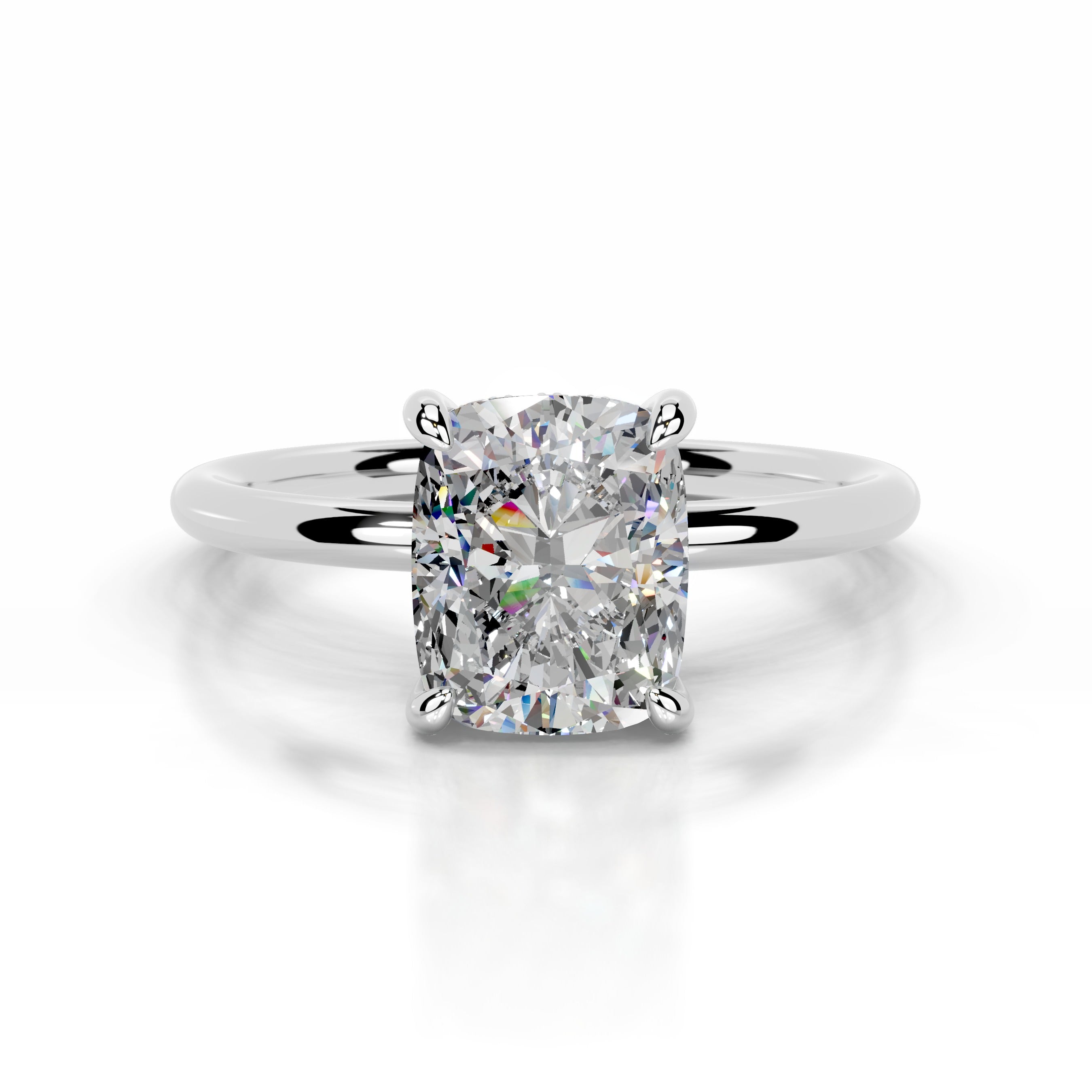 Willow Moissanite & Diamond Ring - 14K White Gold