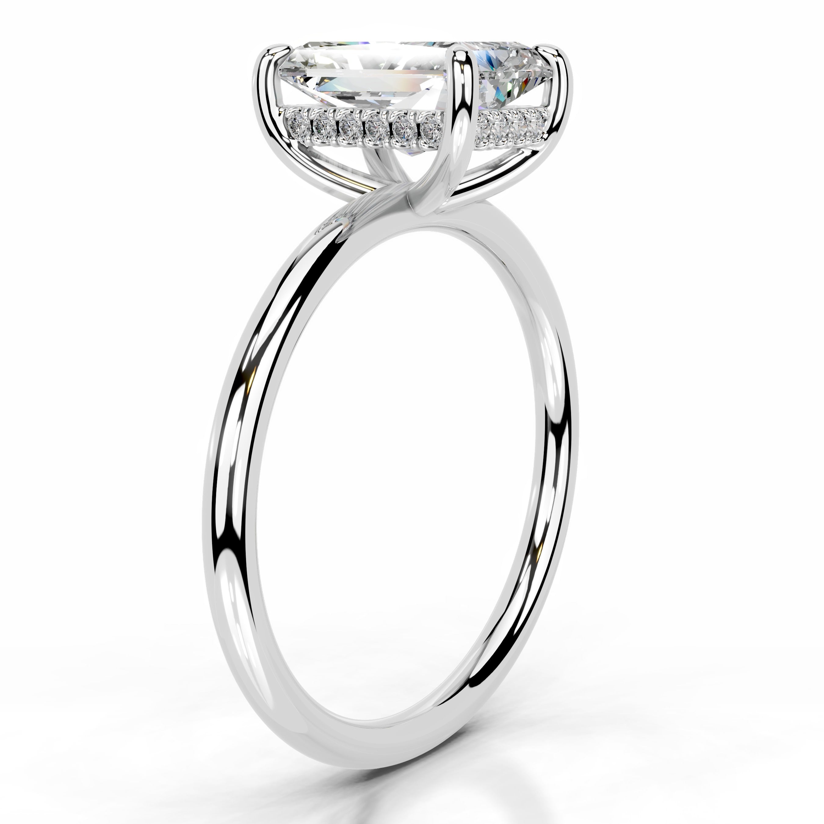 Willow Moissanite & Diamond Ring - 14K White Gold