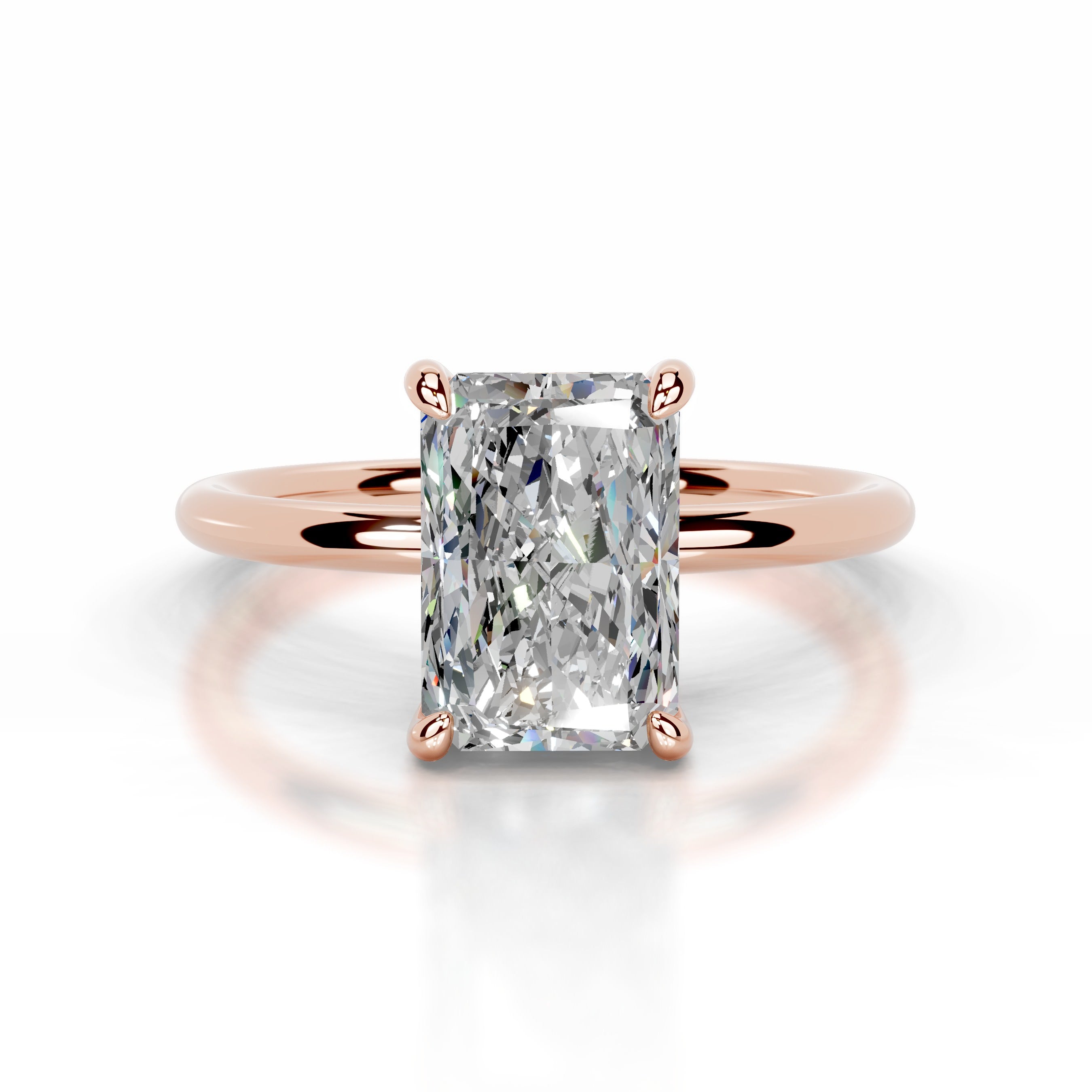 Willow Moissanite & Diamond Ring - 14K Rose Gold