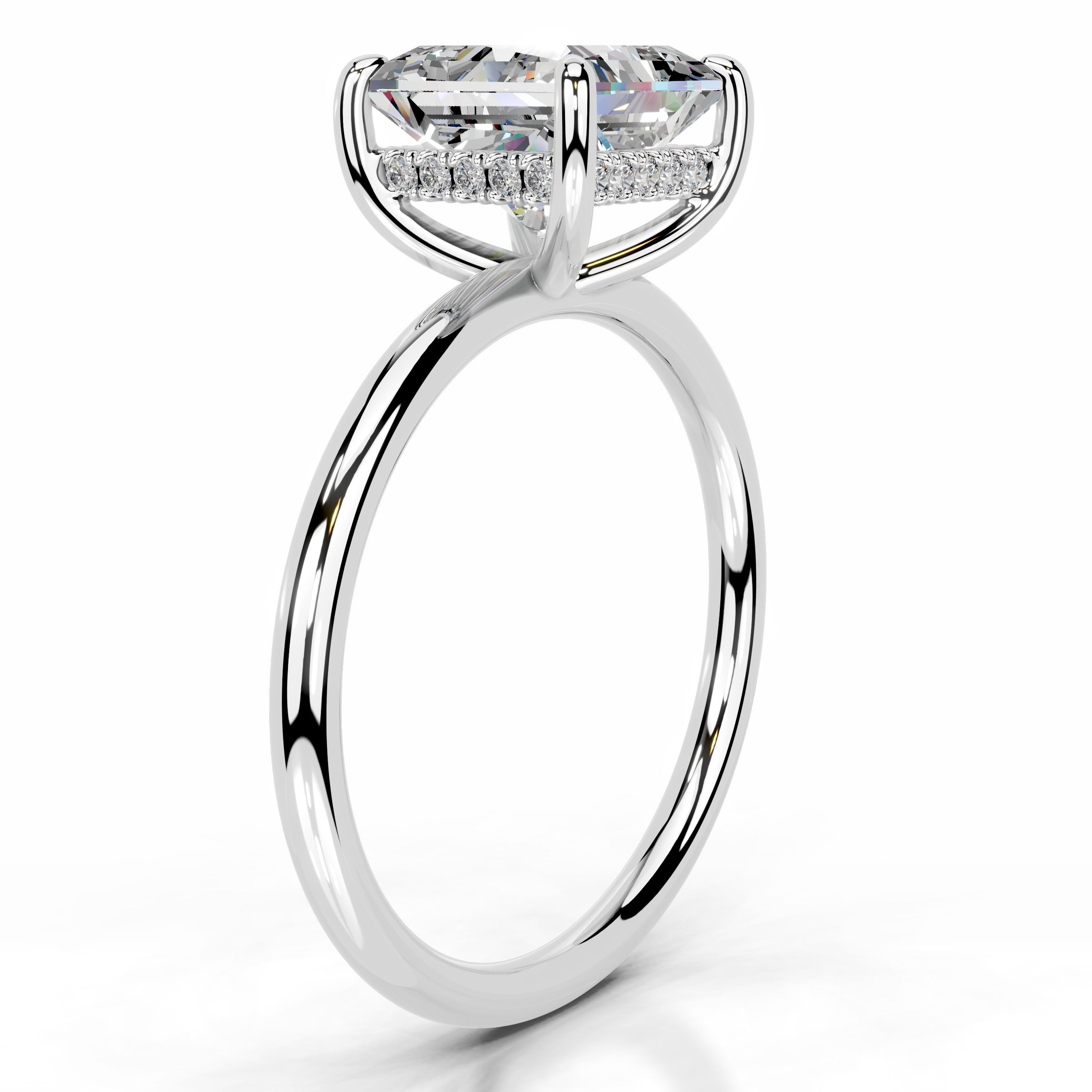 Willow Moissanite & Diamond Ring - 14K White Gold