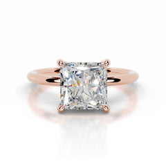 Willow Moissanite & Diamond Ring - 14K Rose Gold
