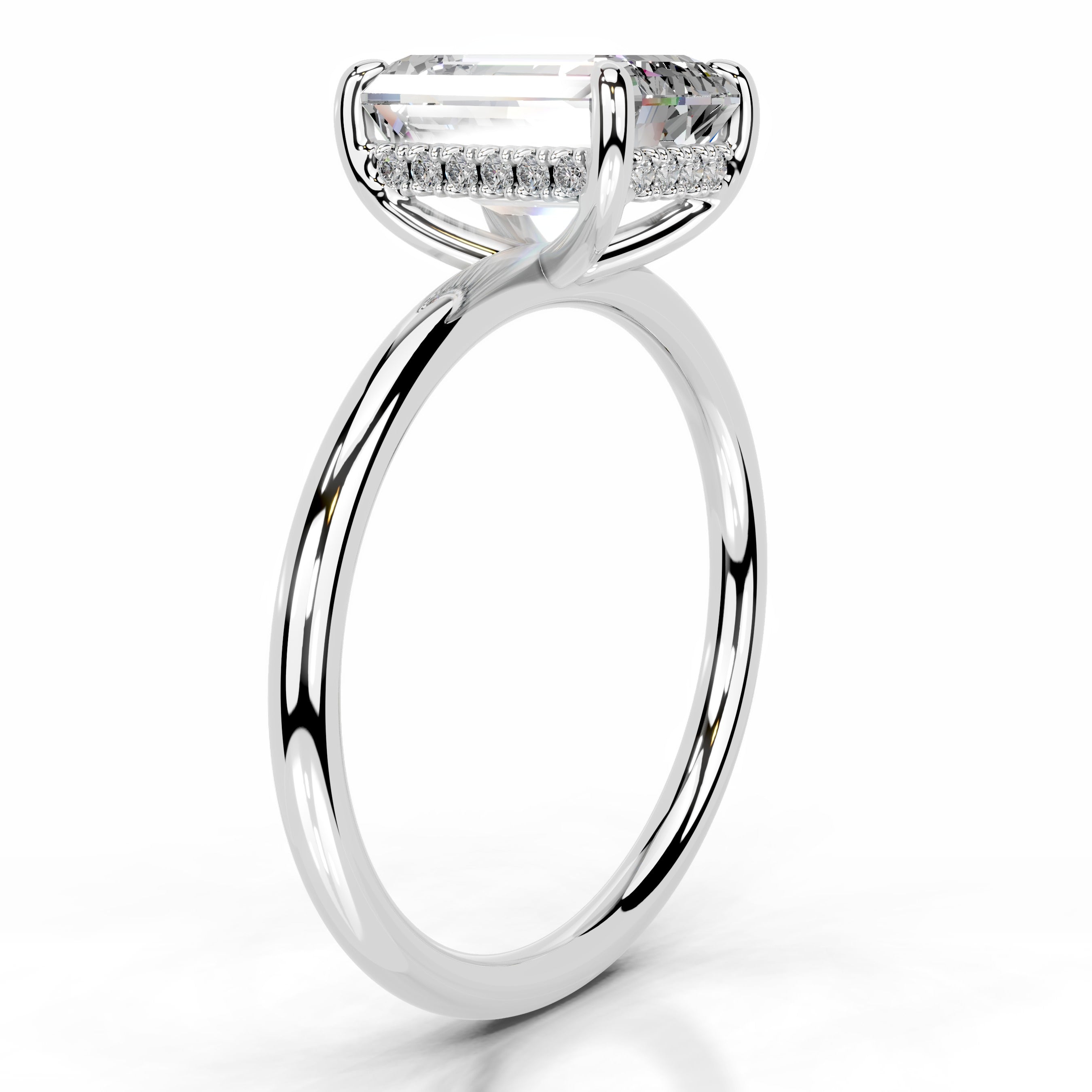 Willow Moissanite & Diamond Ring - 14K White Gold