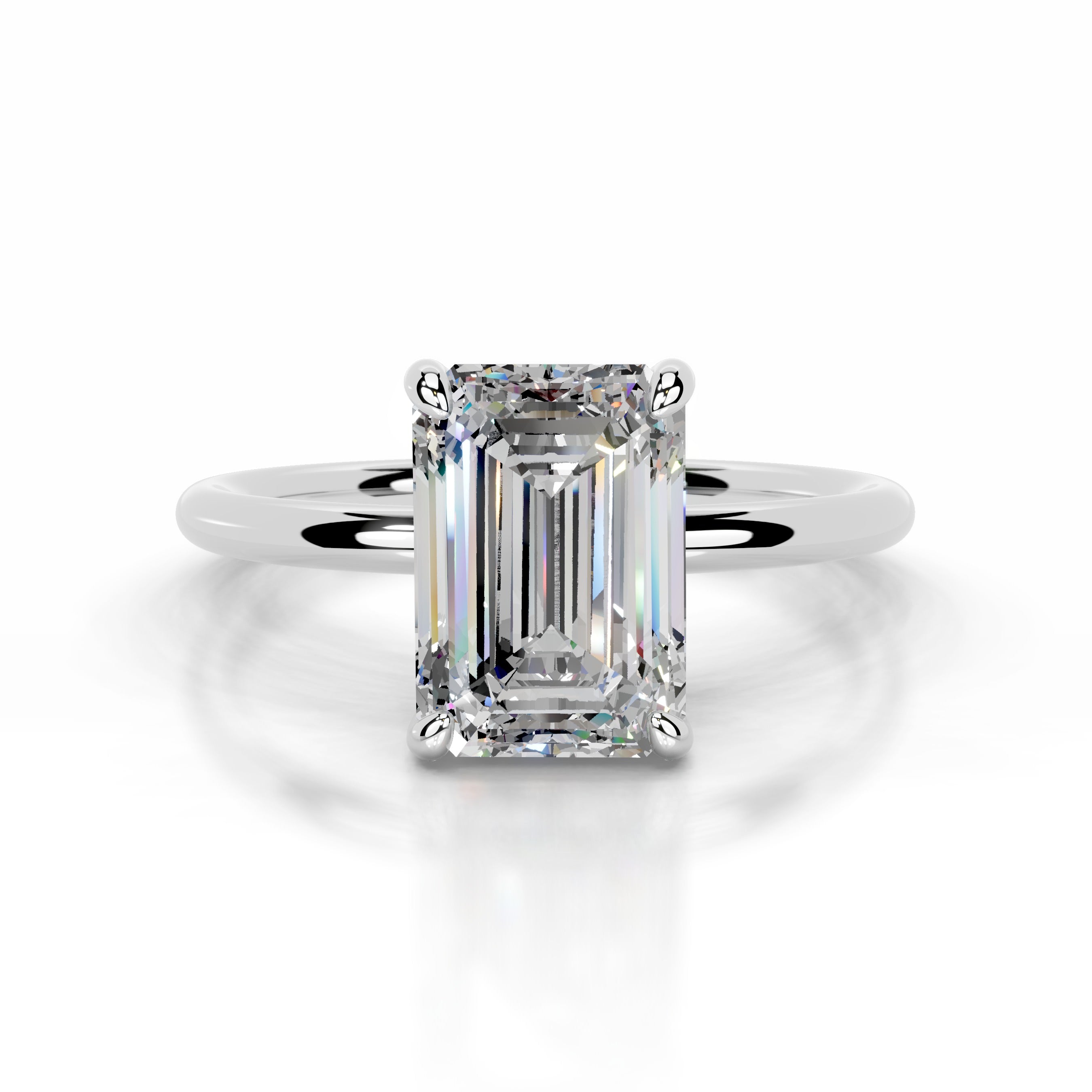 Willow Moissanite & Diamond Ring - 14K White Gold