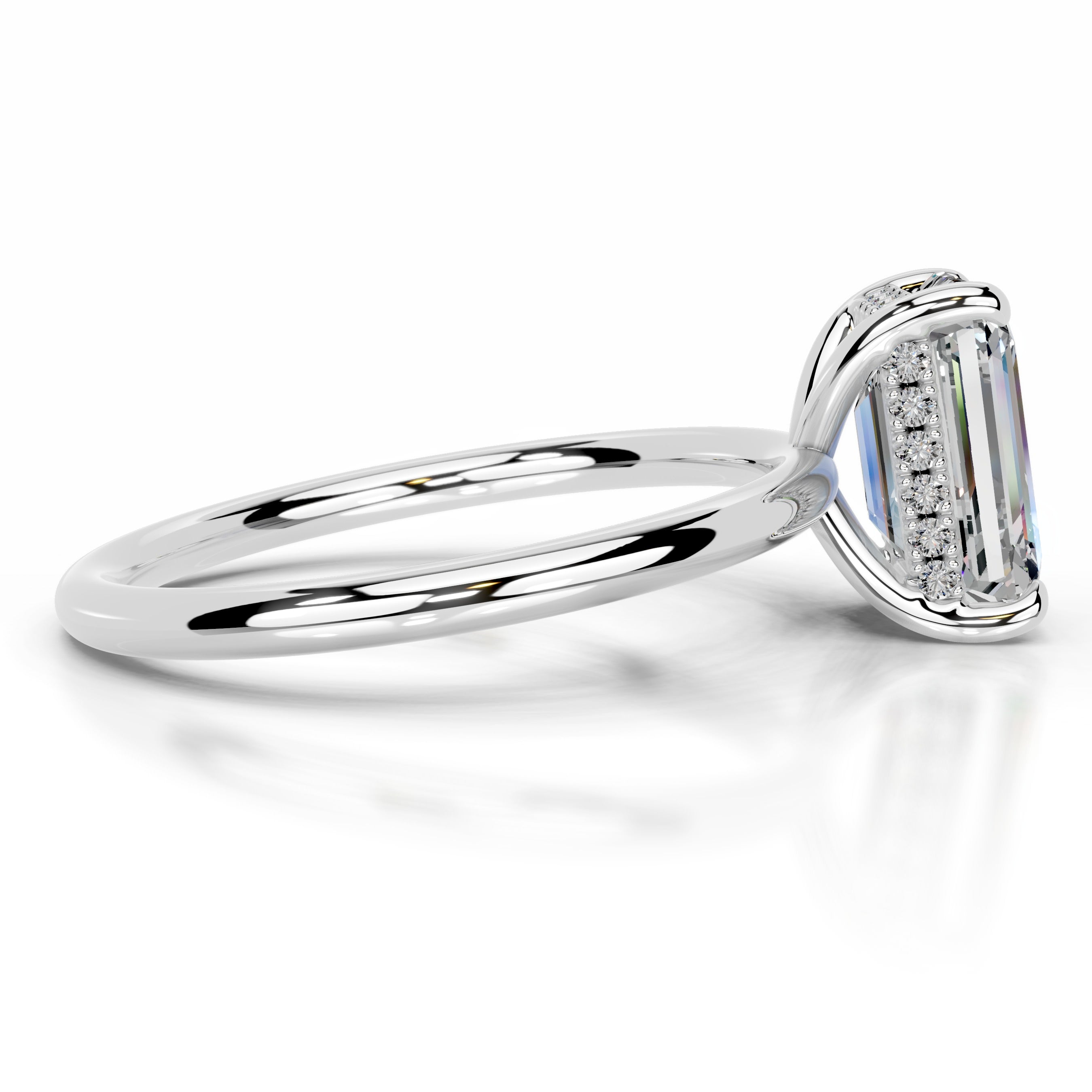 Willow Moissanite & Diamond Ring - Platinum