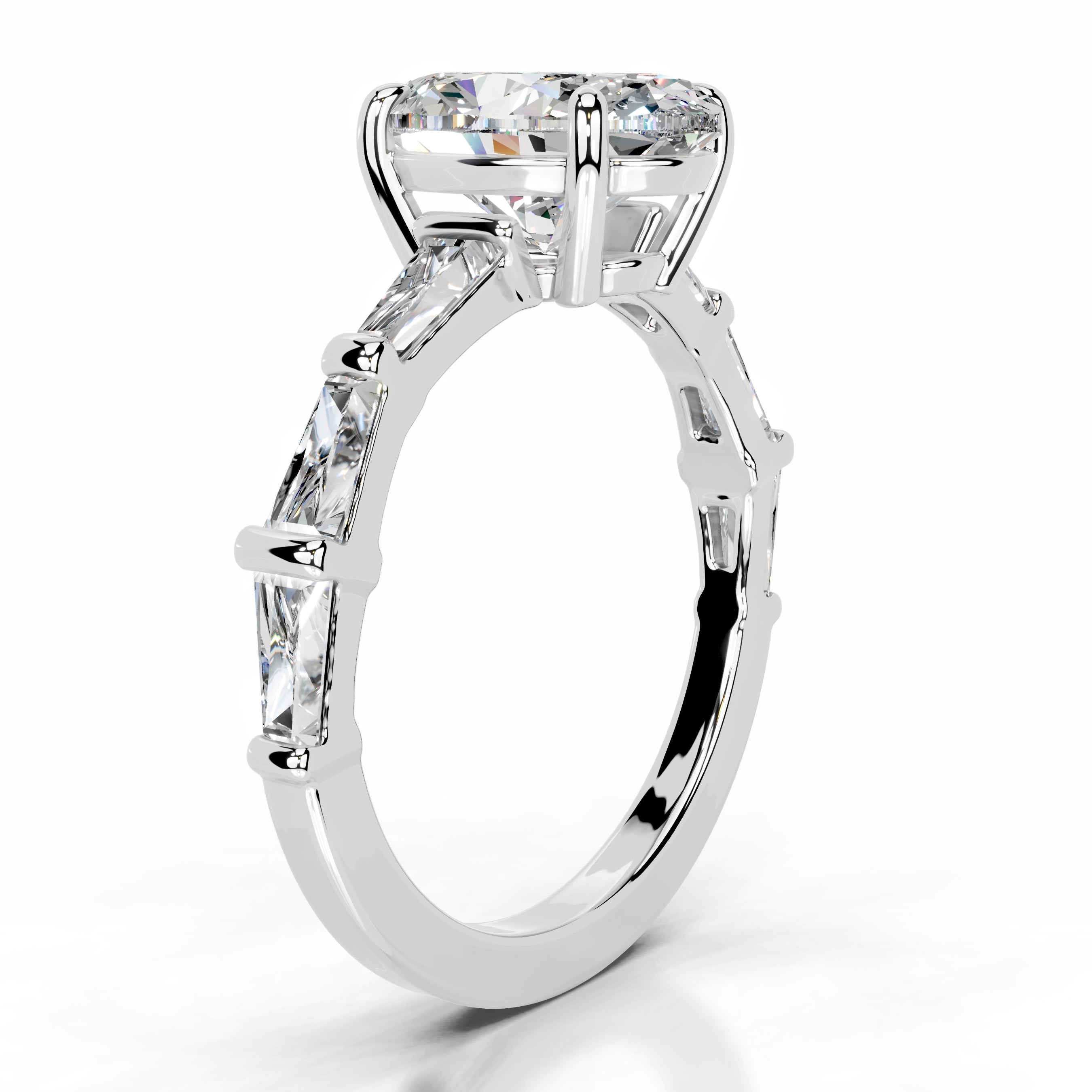 Nidia Moissanite & Diamonds  - 14K White Gold