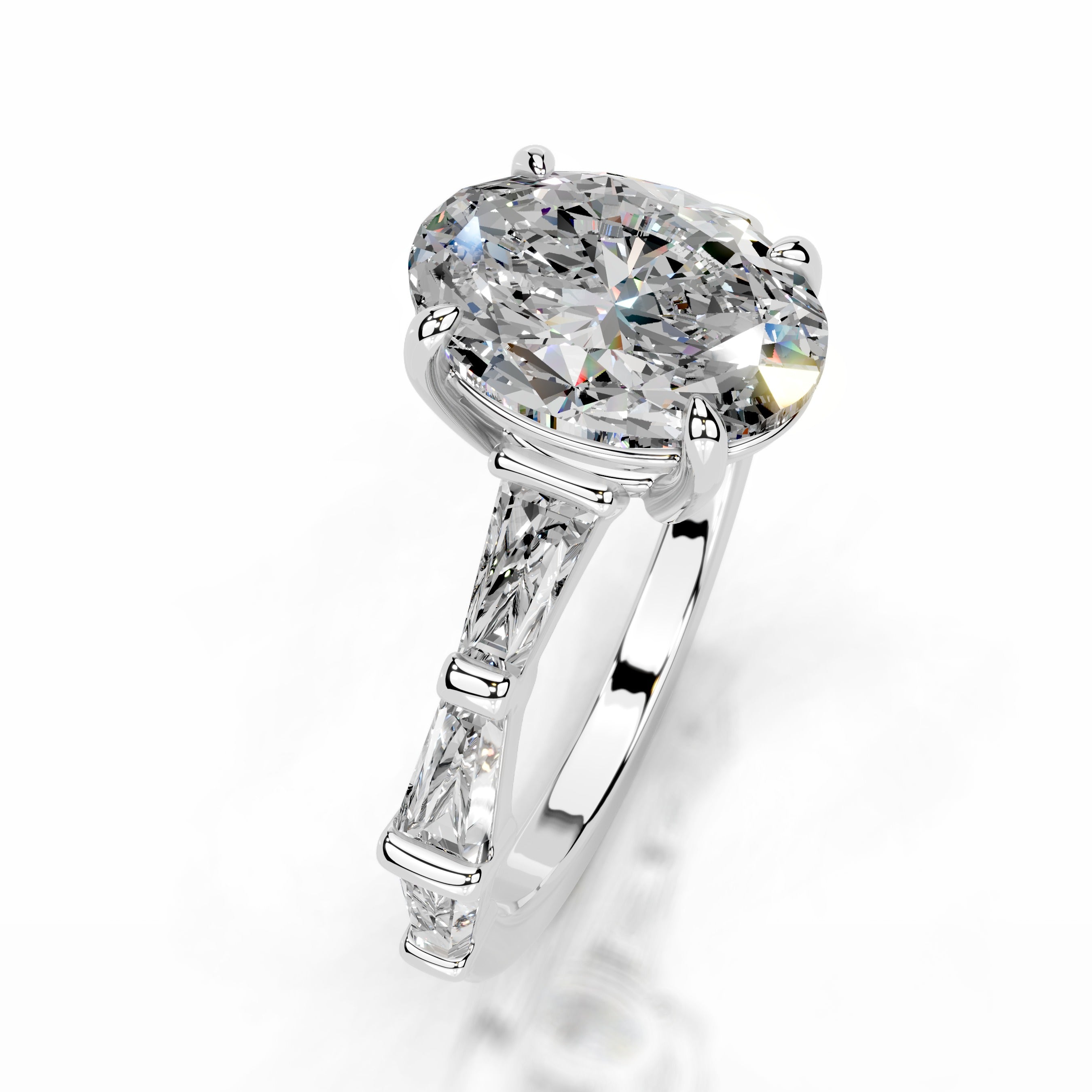 Nidia Moissanite & Diamonds  - 14K White Gold