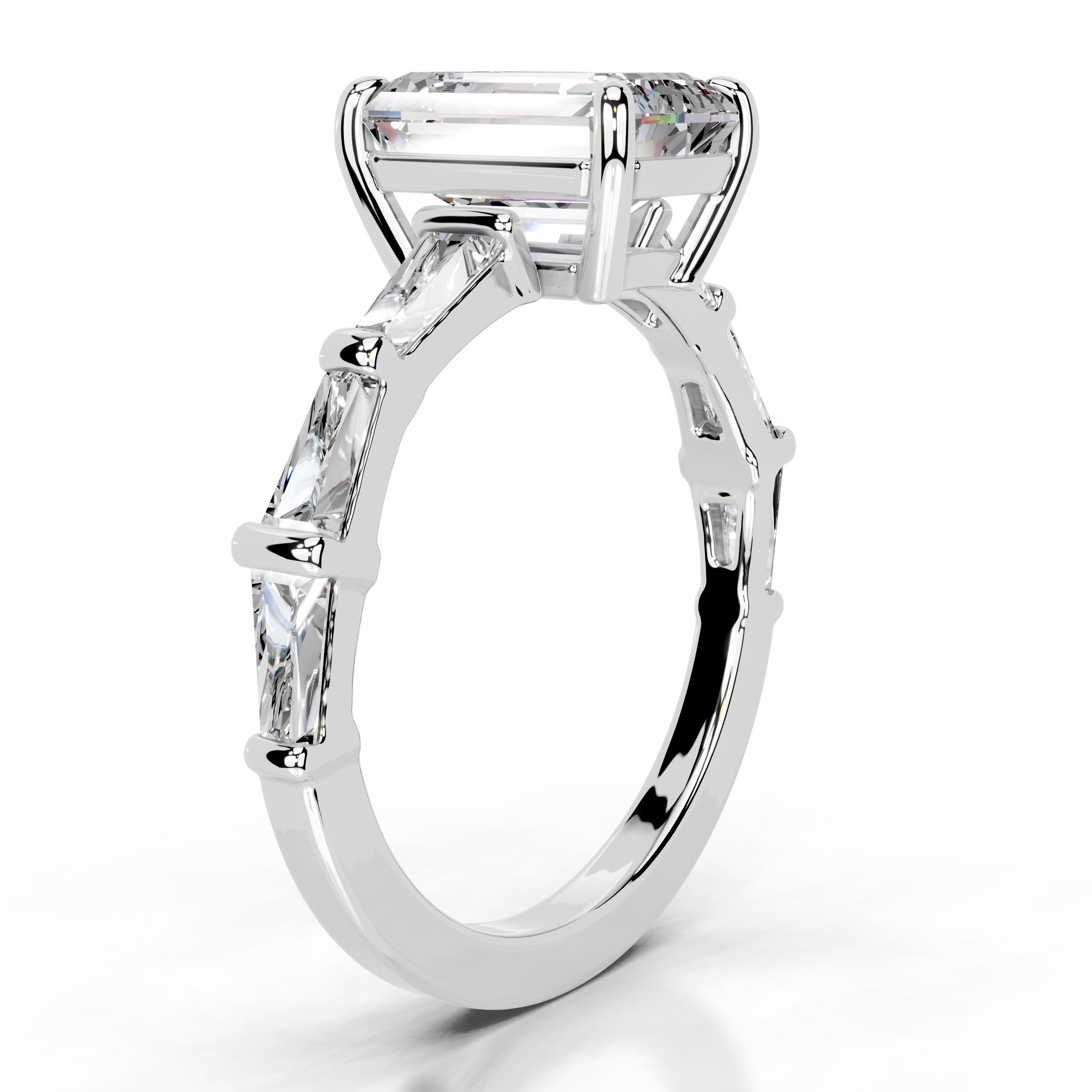 Nidia Moissanite & Diamonds  - 14K White Gold