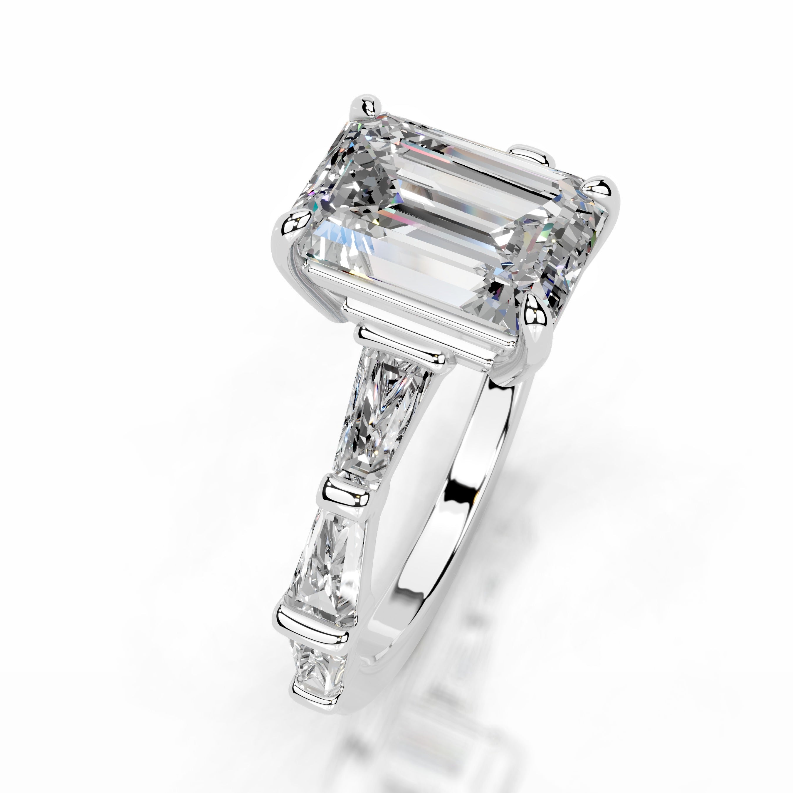 Nidia Moissanite & Diamonds  - 14K White Gold