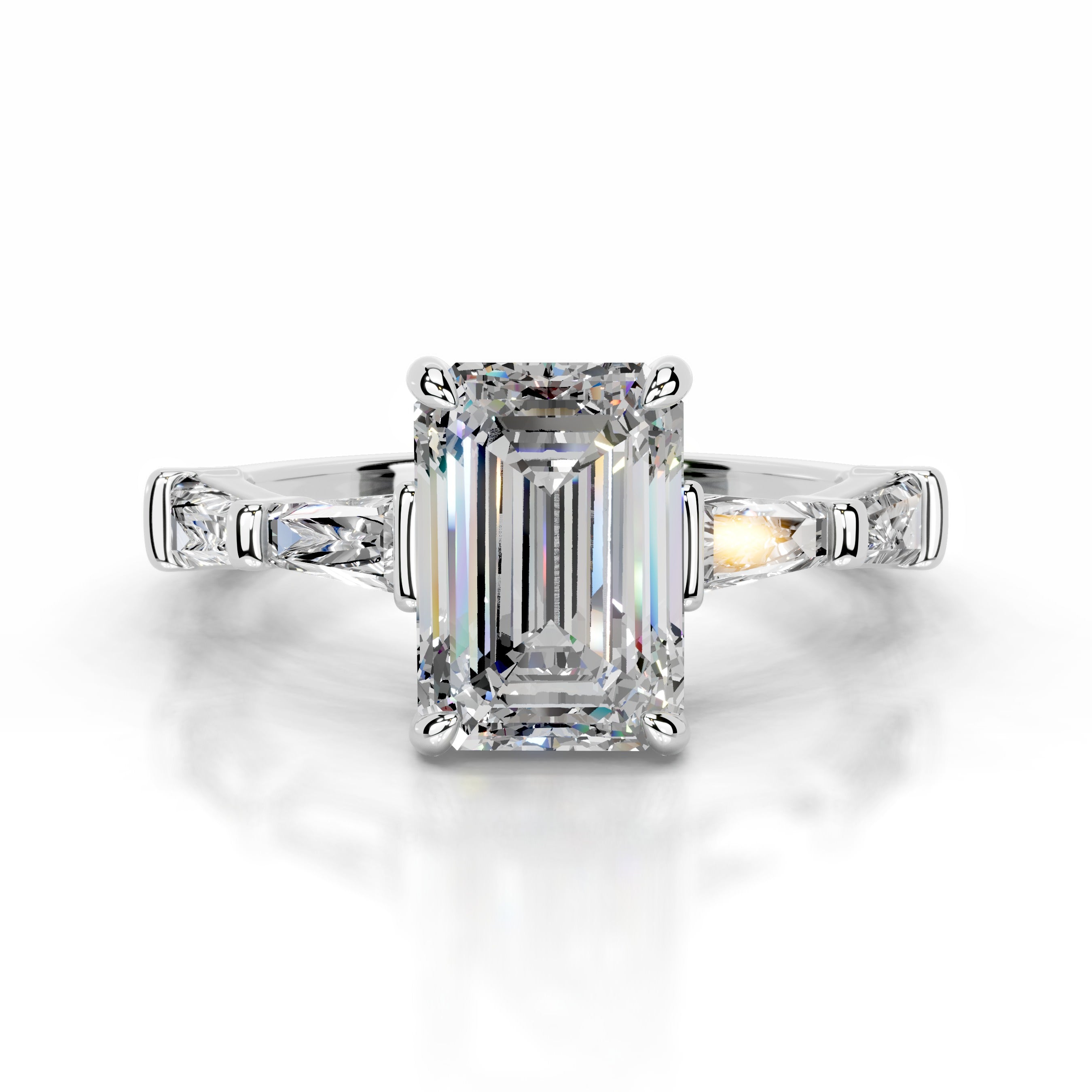 Nidia Moissanite & Diamonds  - 14K White Gold