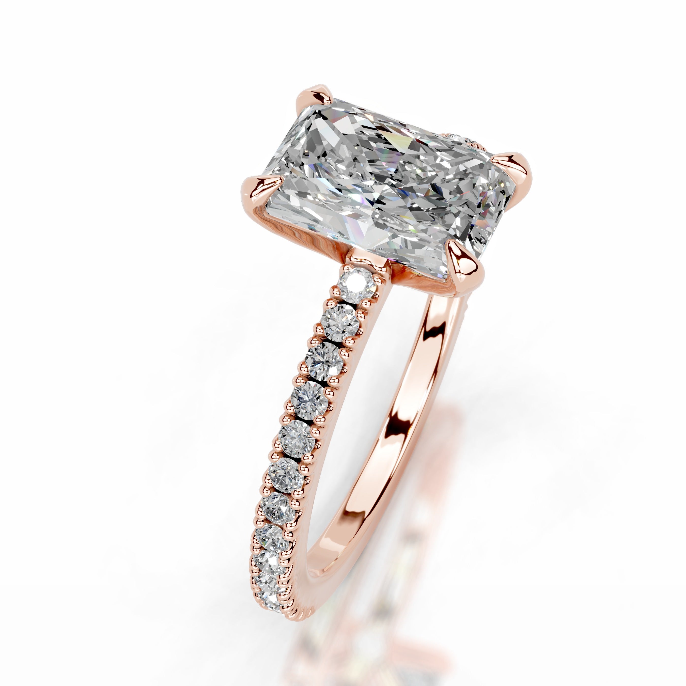 Luisana Moissanite & Diamond Ring - 14K Rose Gold