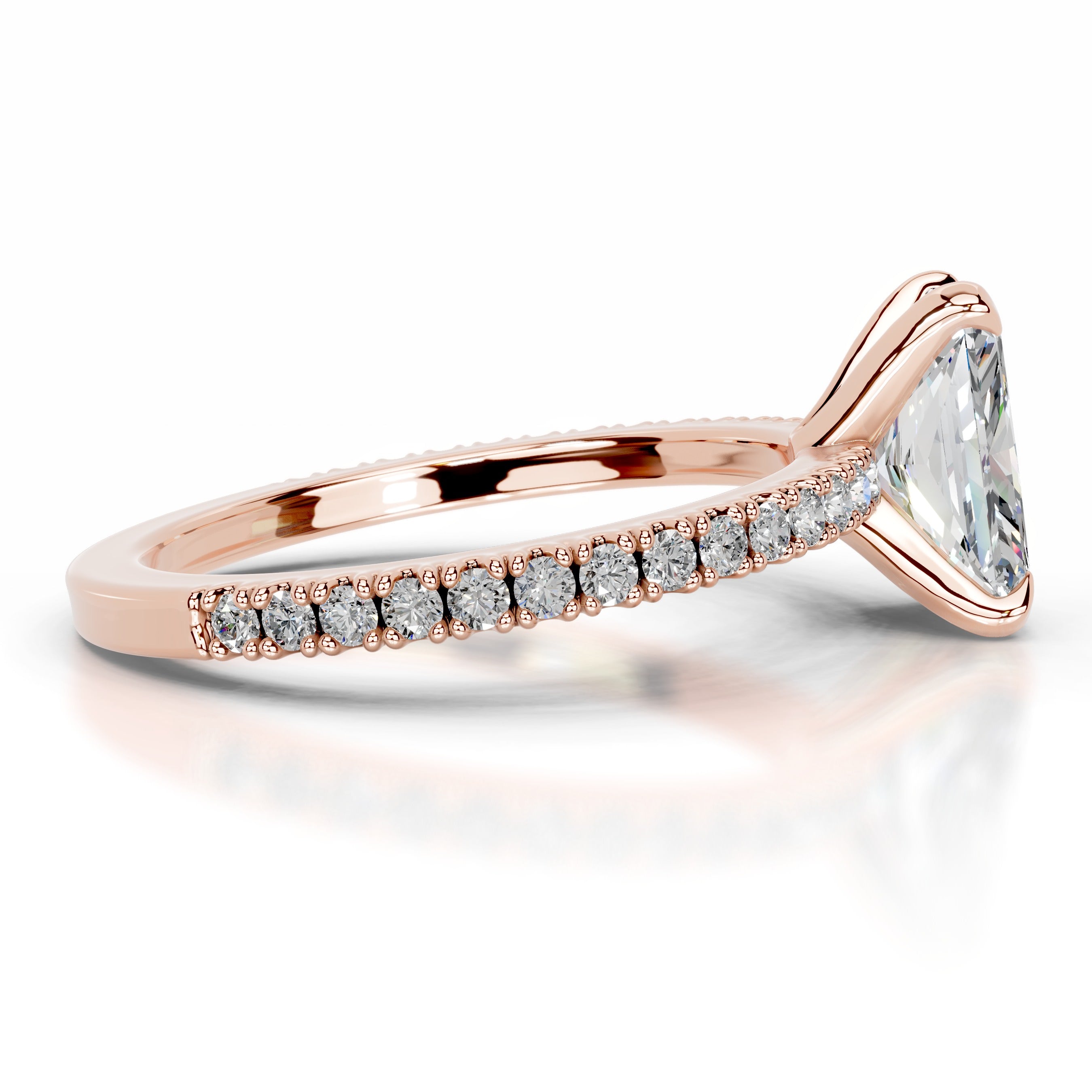 Luisana Moissanite & Diamond Ring - 14K Rose Gold