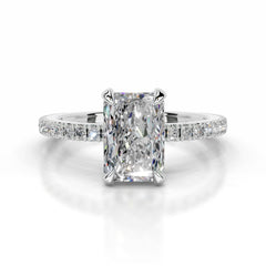 Luisana Moissanite & Diamond Ring - 14K White Gold