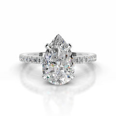 Luisana Moissanite & Diamond Ring - 18K White Gold