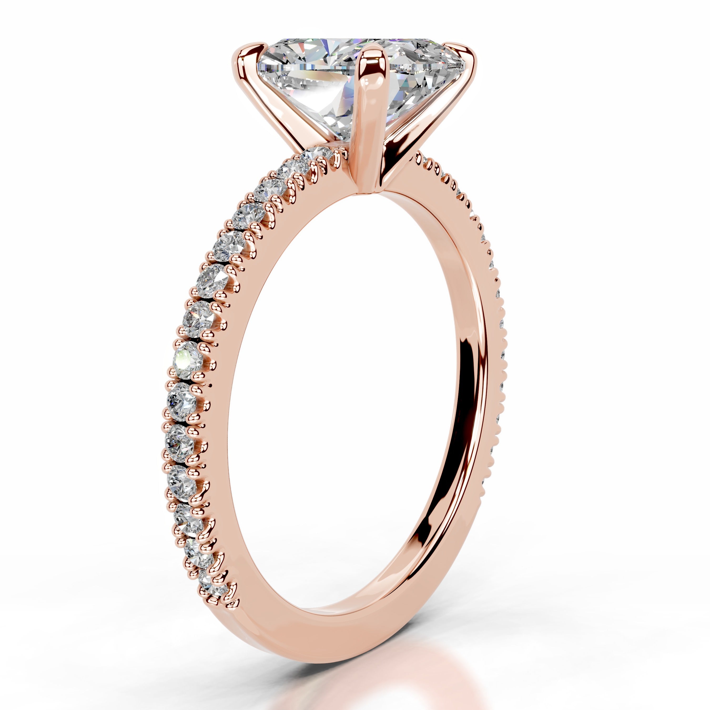 Luisana Moissanite & Diamond Ring - 14K Rose Gold