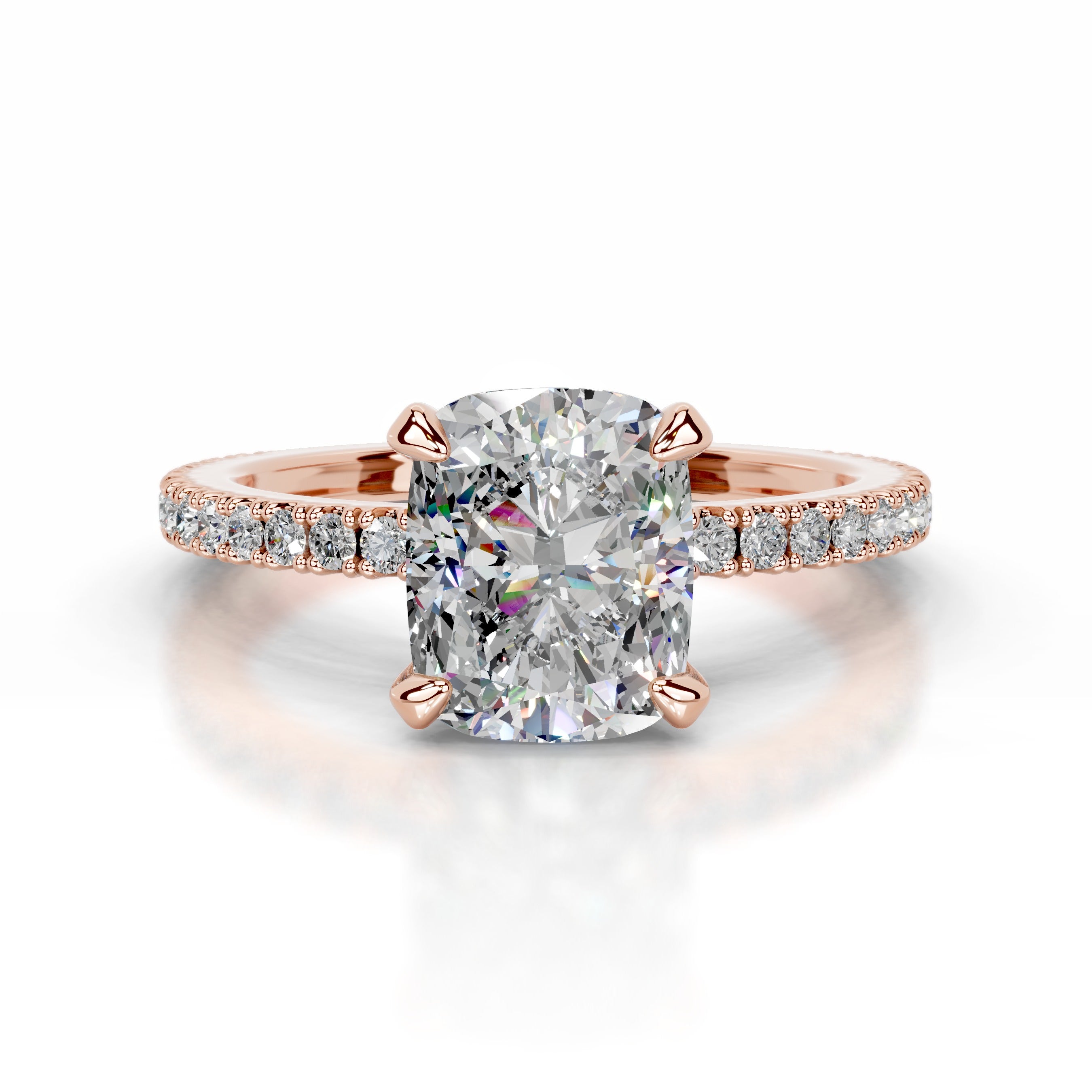 Luisana Moissanite & Diamond Ring - 14K Rose Gold