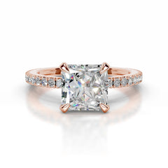 Luisana Moissanite & Diamond Ring - 14K Rose Gold