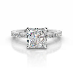 Luisana Moissanite & Diamond Ring - 14K White Gold
