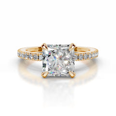 Luisana Moissanite & Diamond Ring - 18K Yellow Gold