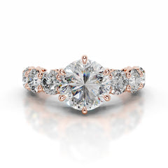 Odin Moissanite & Diamond Ring - 14K Rose Gold